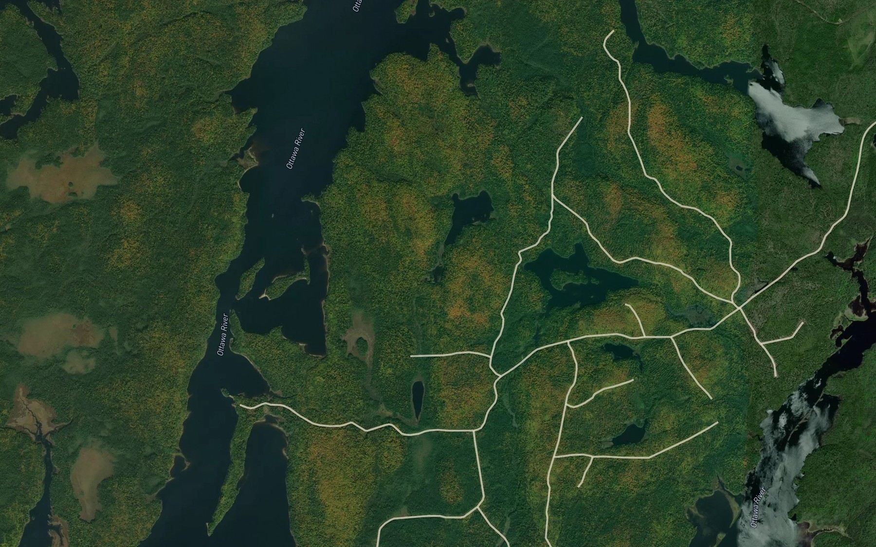 Satellite map of the Lac Tajan