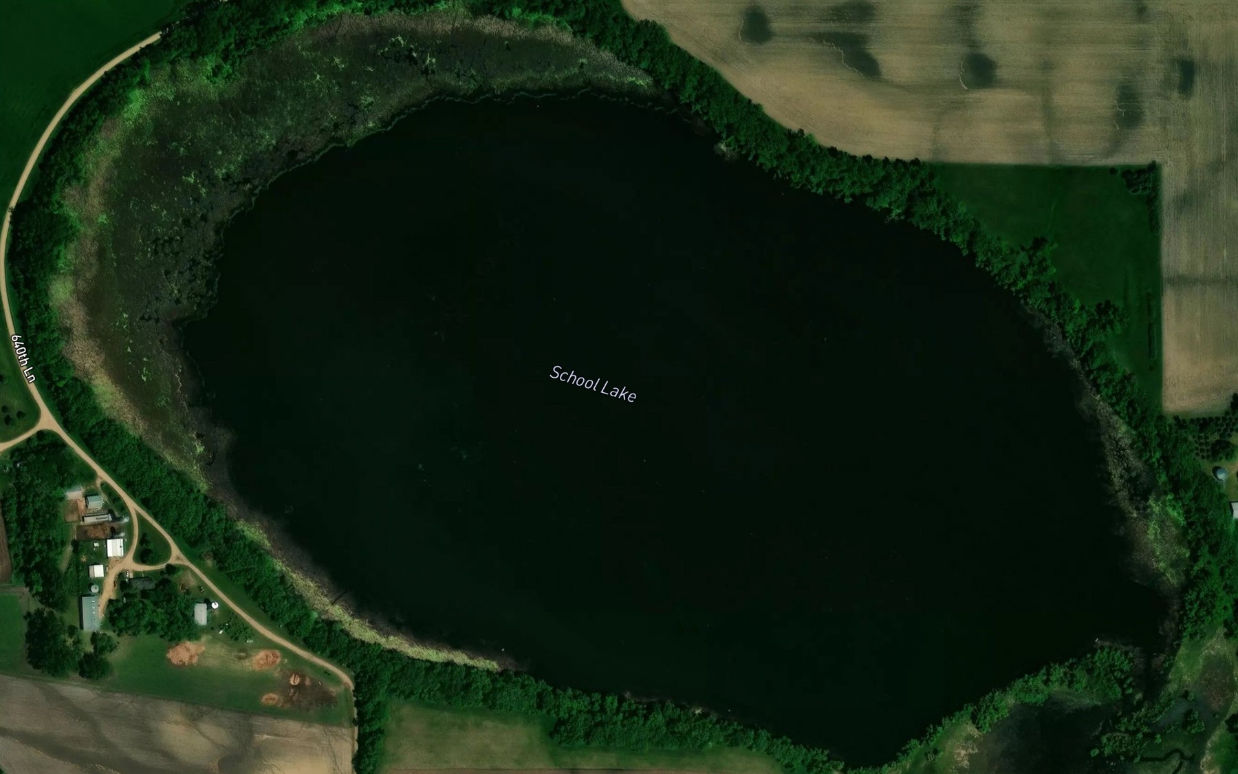 Satellite map of the School Lake