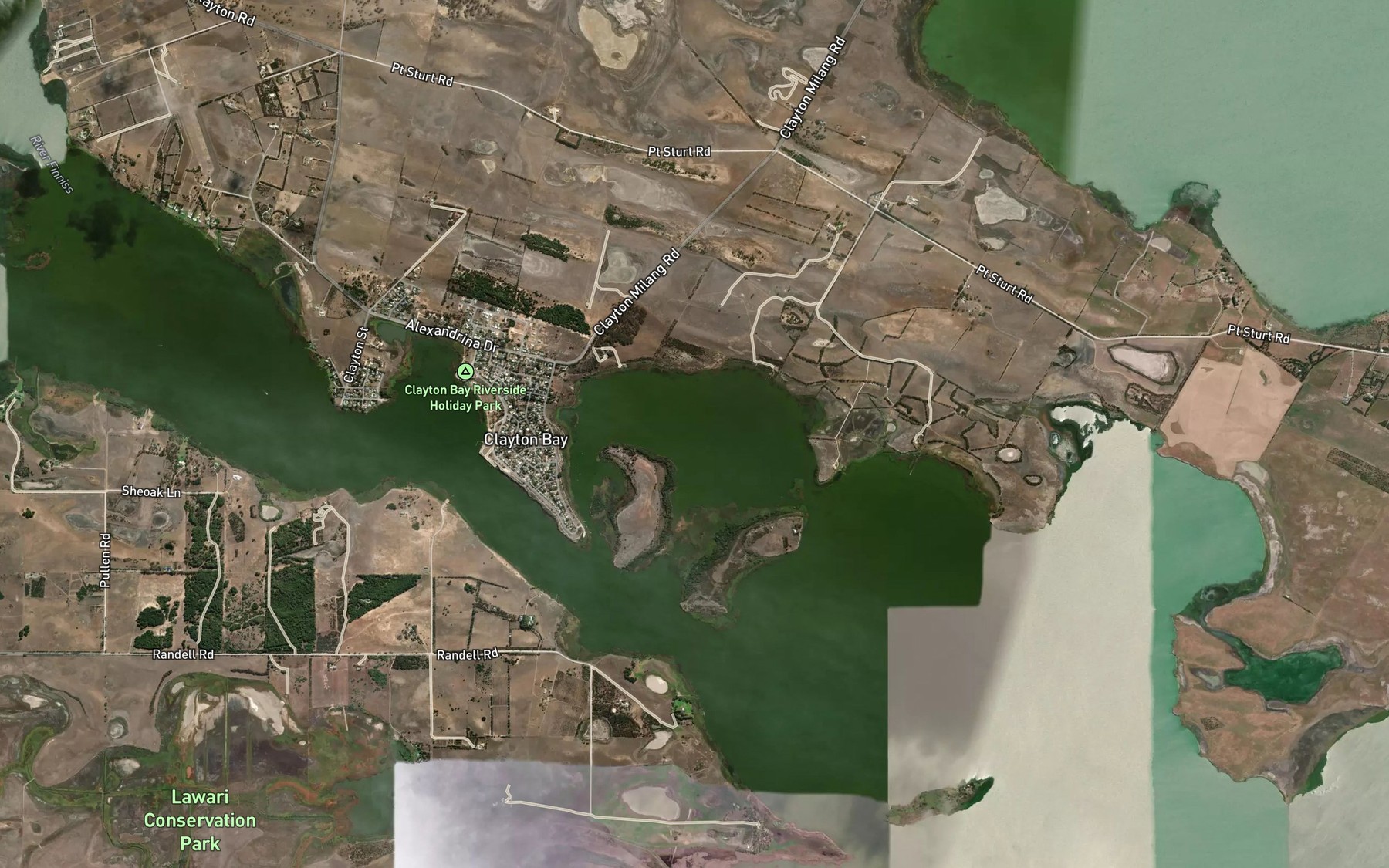 Satellite map of the Dunn Lagoon