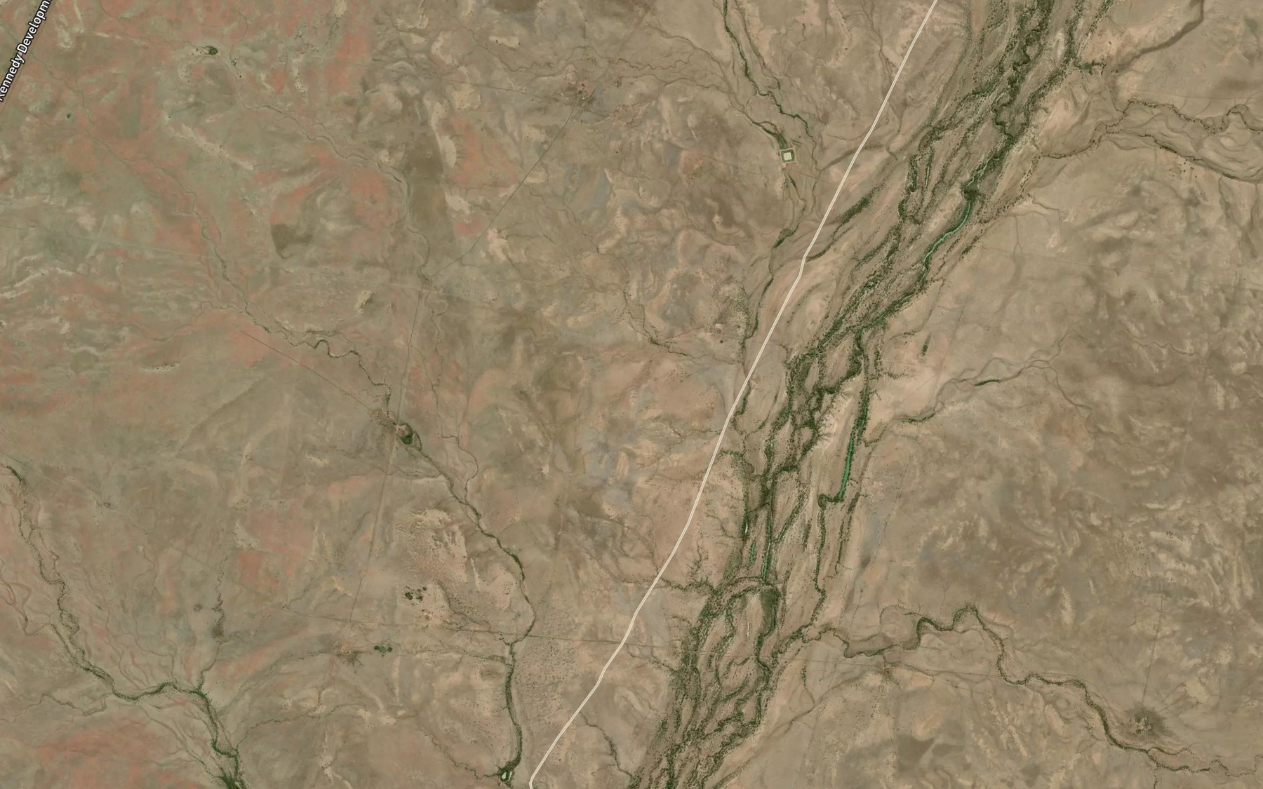 Satellite map of the Fielding Creek