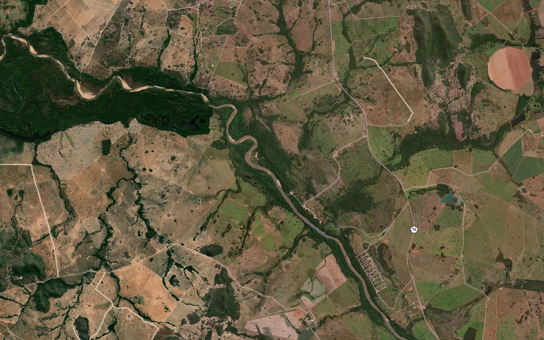 Satellite map of the Corrego do Pantano