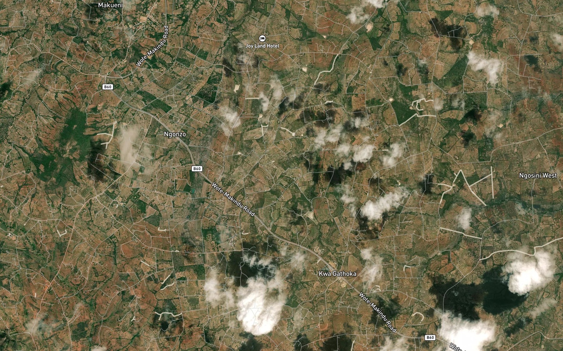 Satellite map of the Kampi ya Mawe Dam