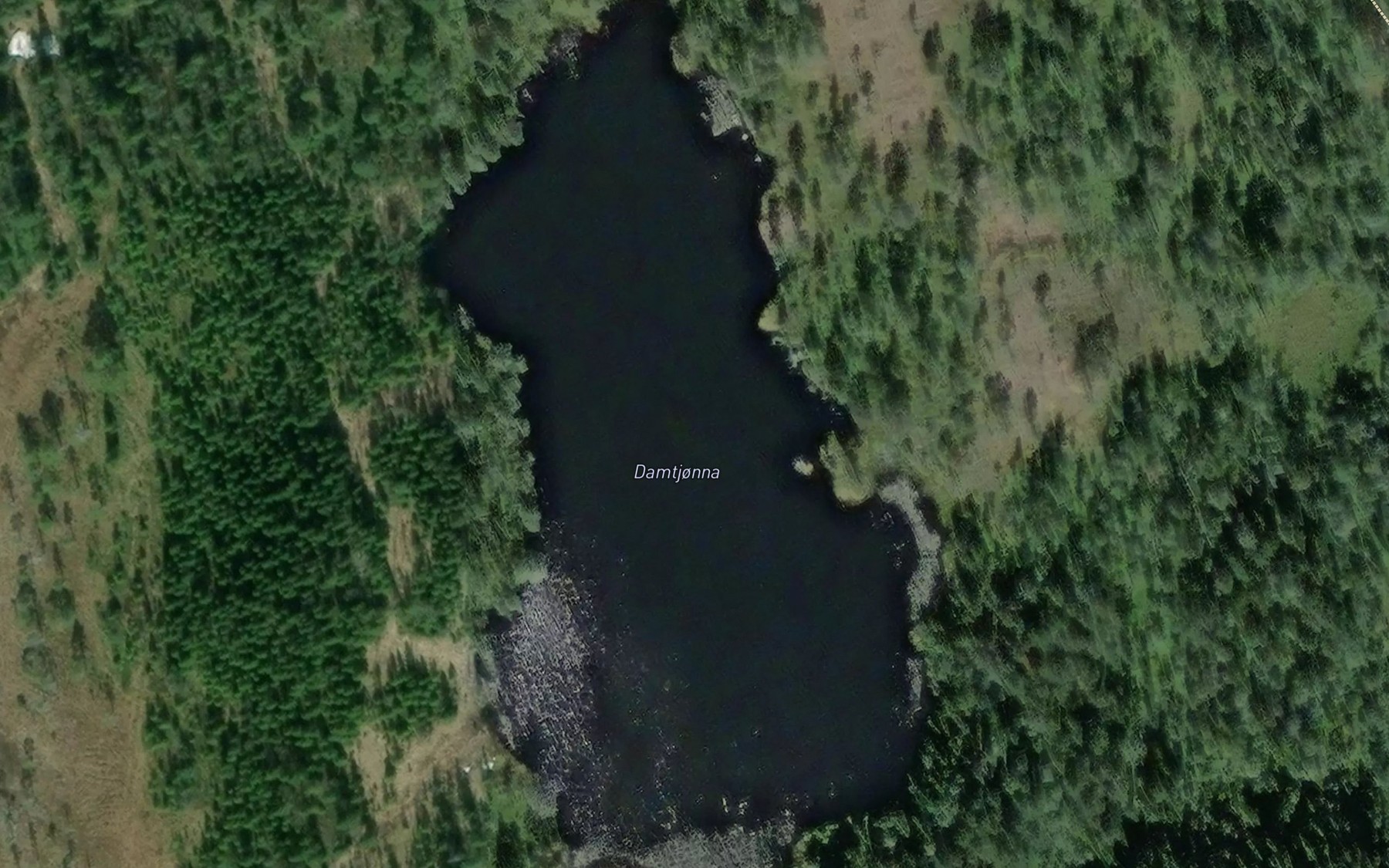 Satellite map of the Inner Damtjorna