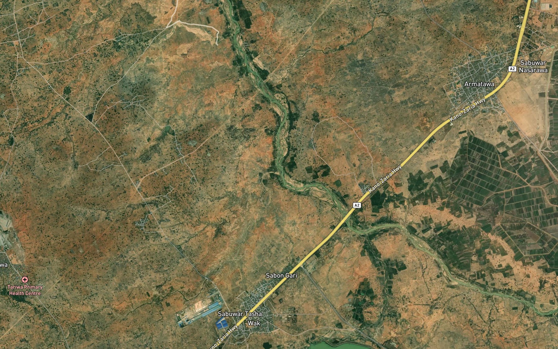 Satellite map of the River Taku