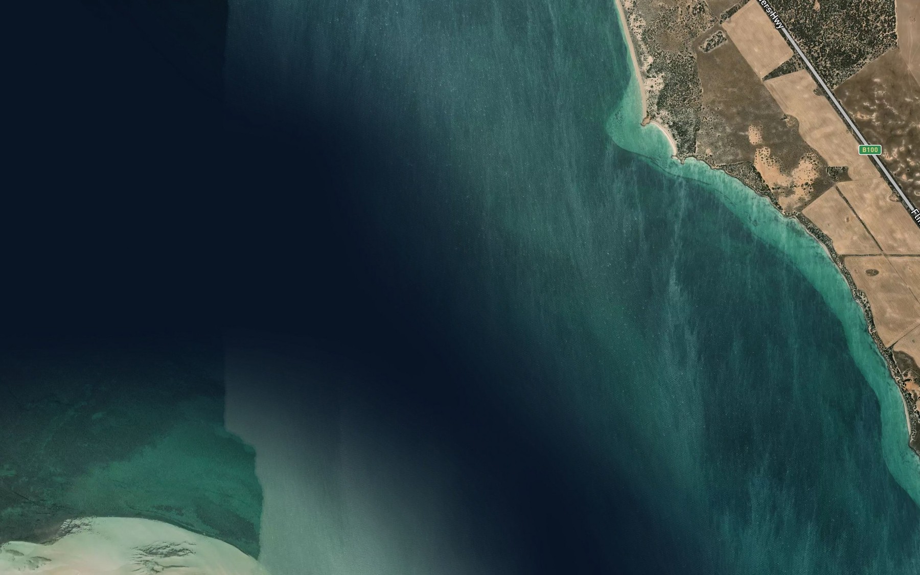 Satellite map of the Smoky Bay