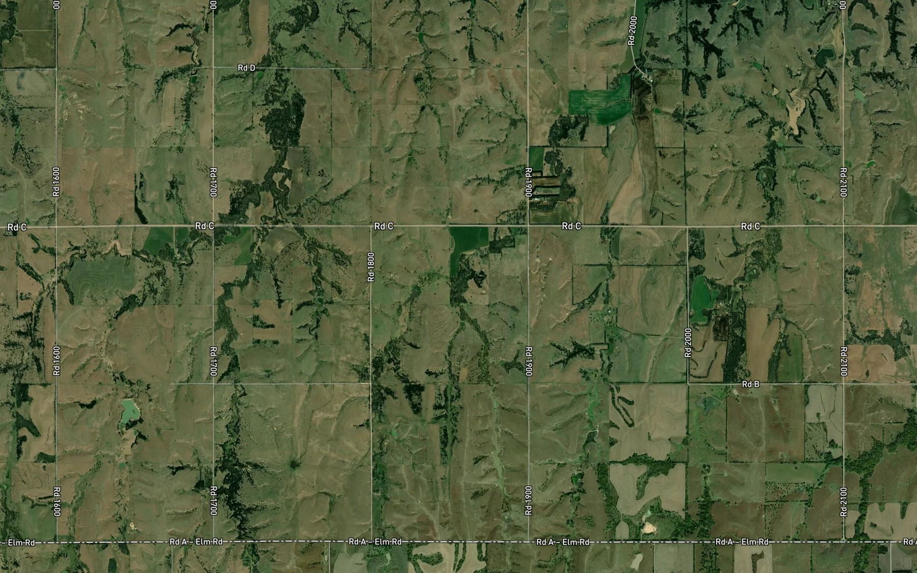 Satellite map of the Advent Creek