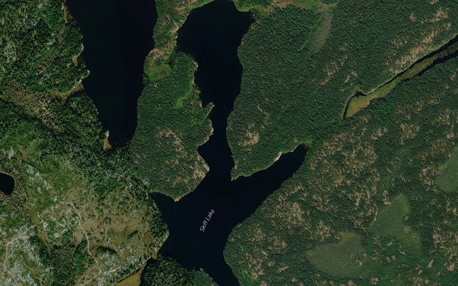 Satellite map of the Skiff Lake