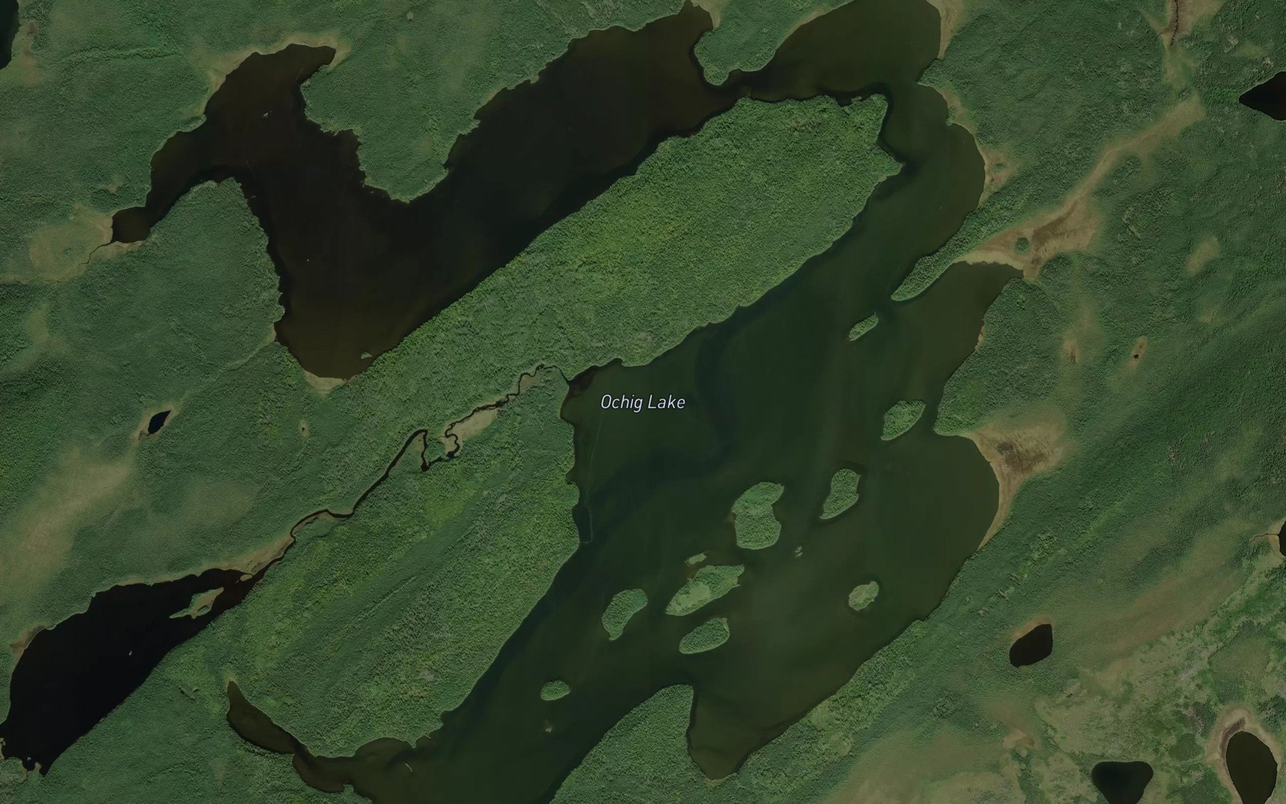 Satellite map of the Ochig Lake