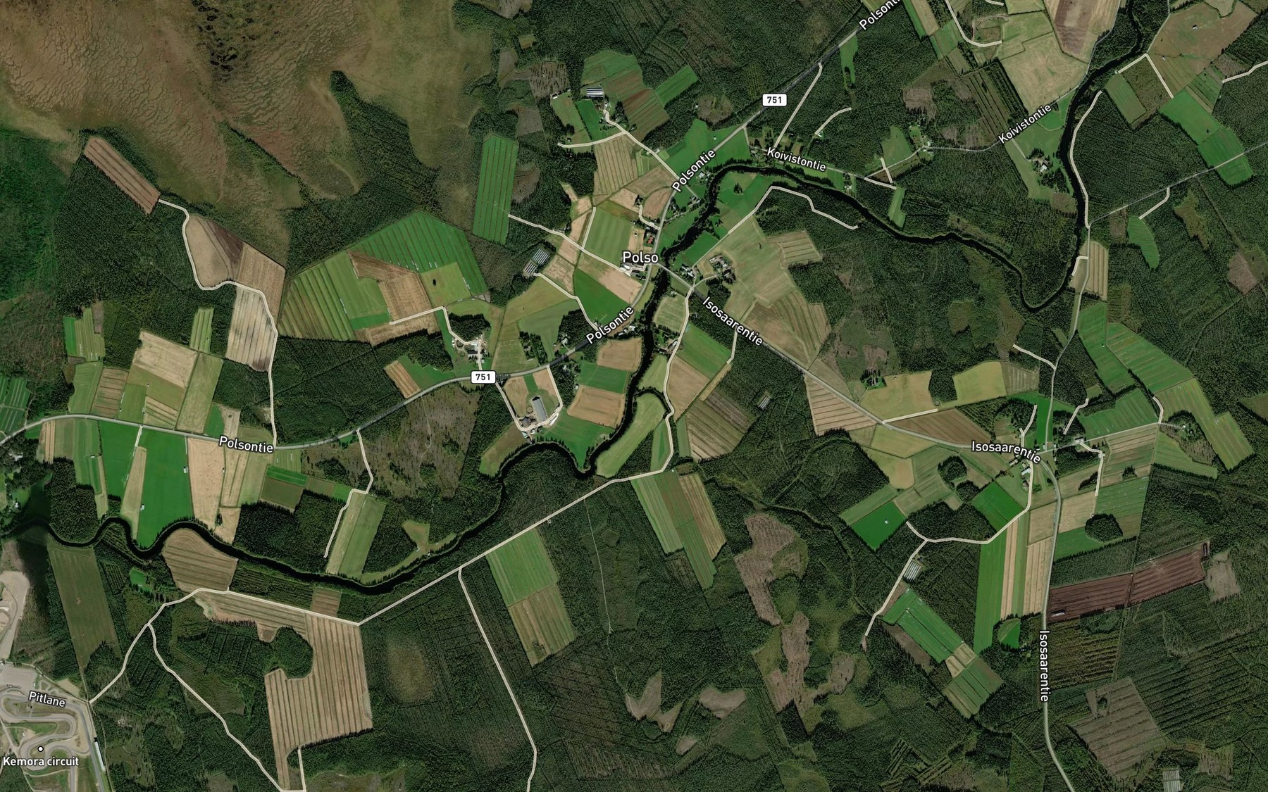 Satellite map of the Heinoja