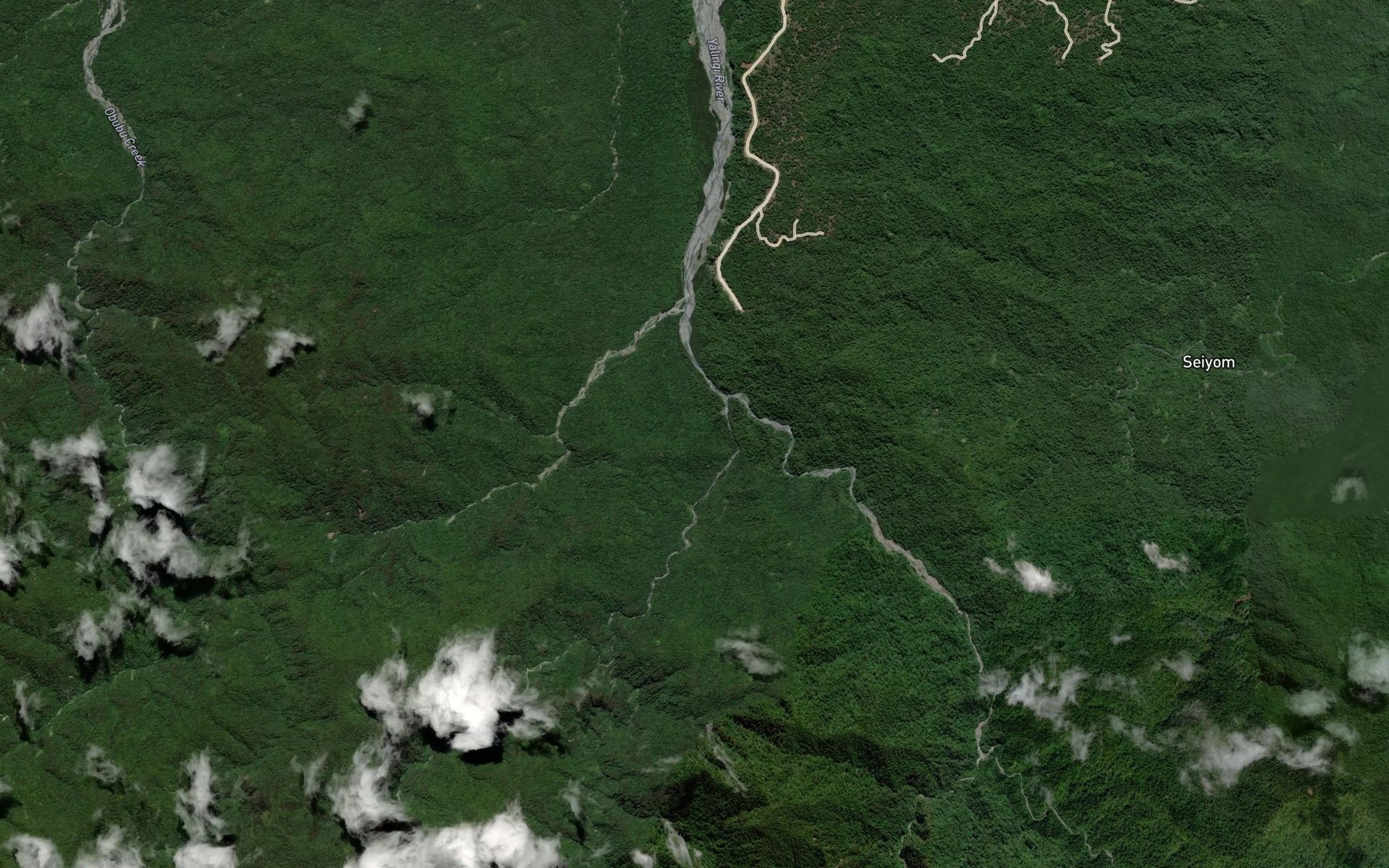 Satellite map of the Sugun Creek
