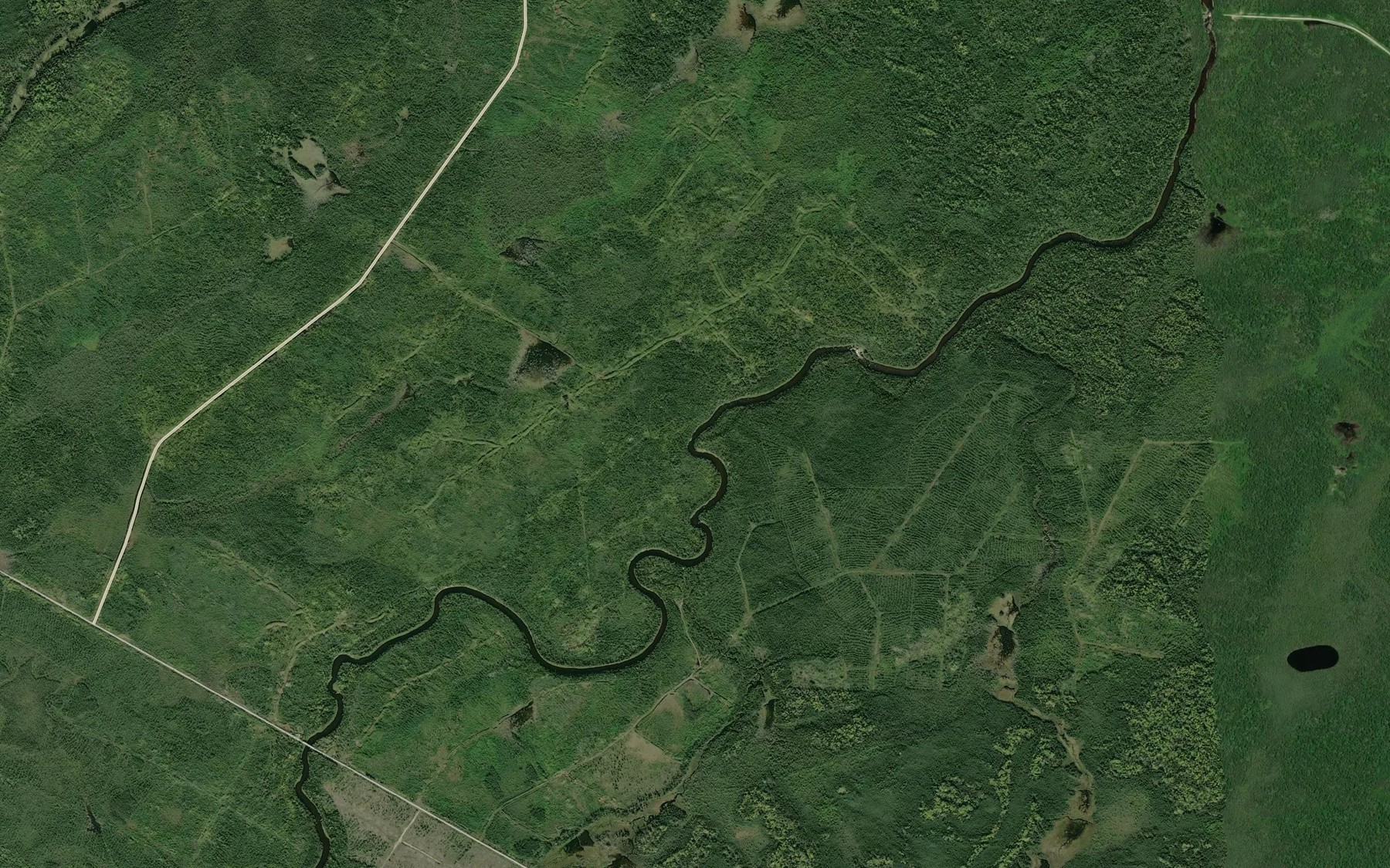 Satellite map of the Mulloy Creek