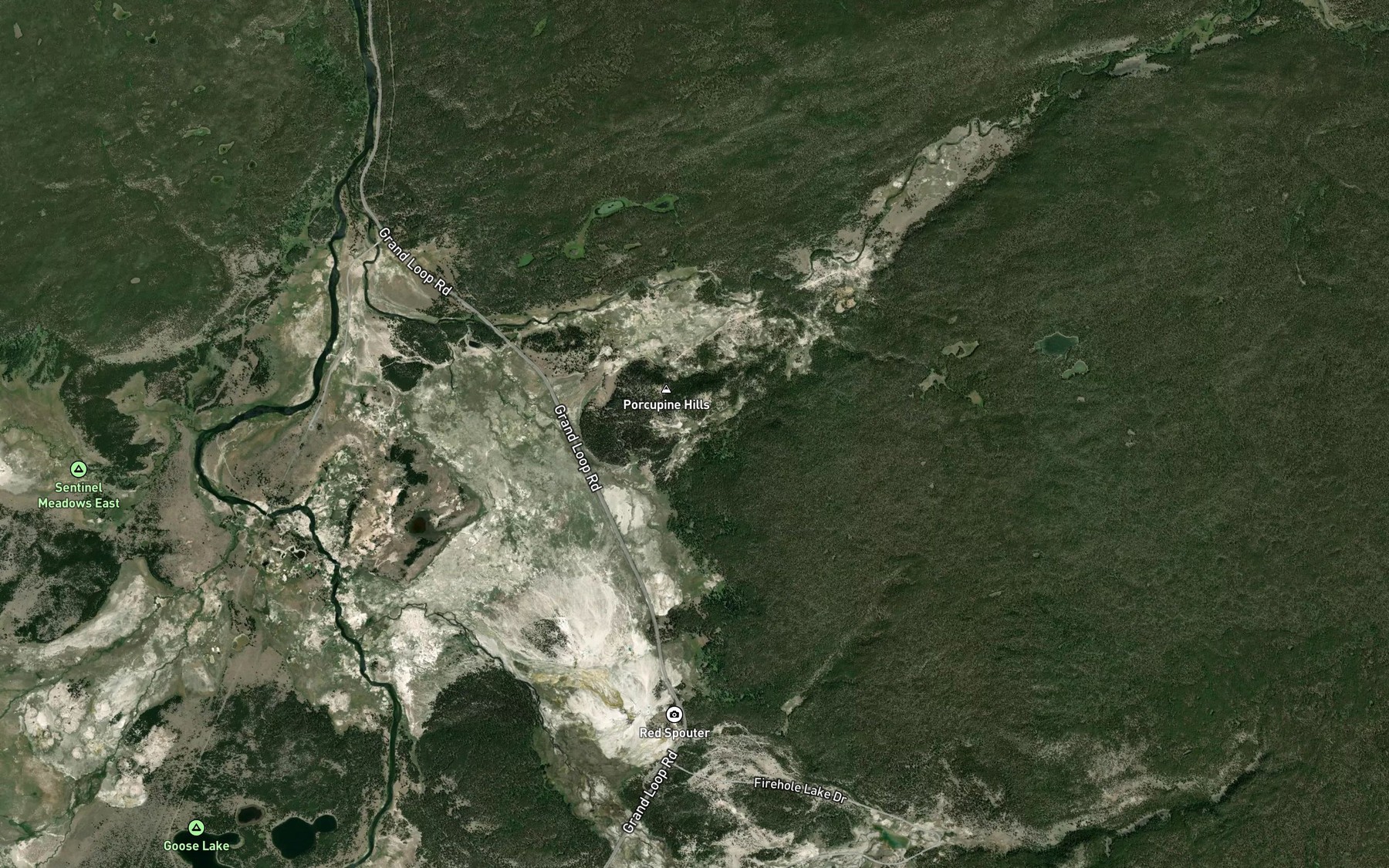 Satellite map of the Quagmire Group