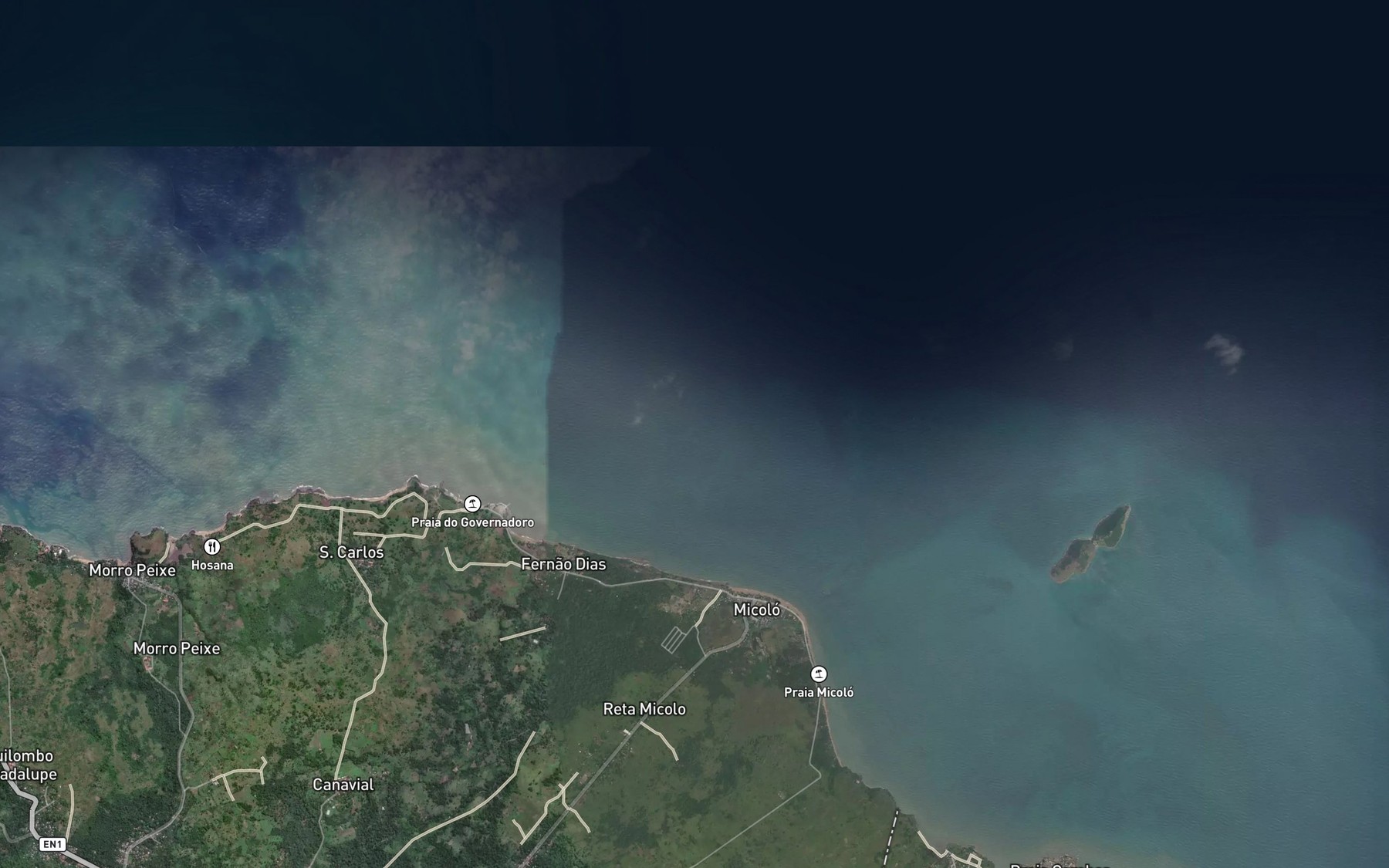 Satellite map of the Rio do Ouro
