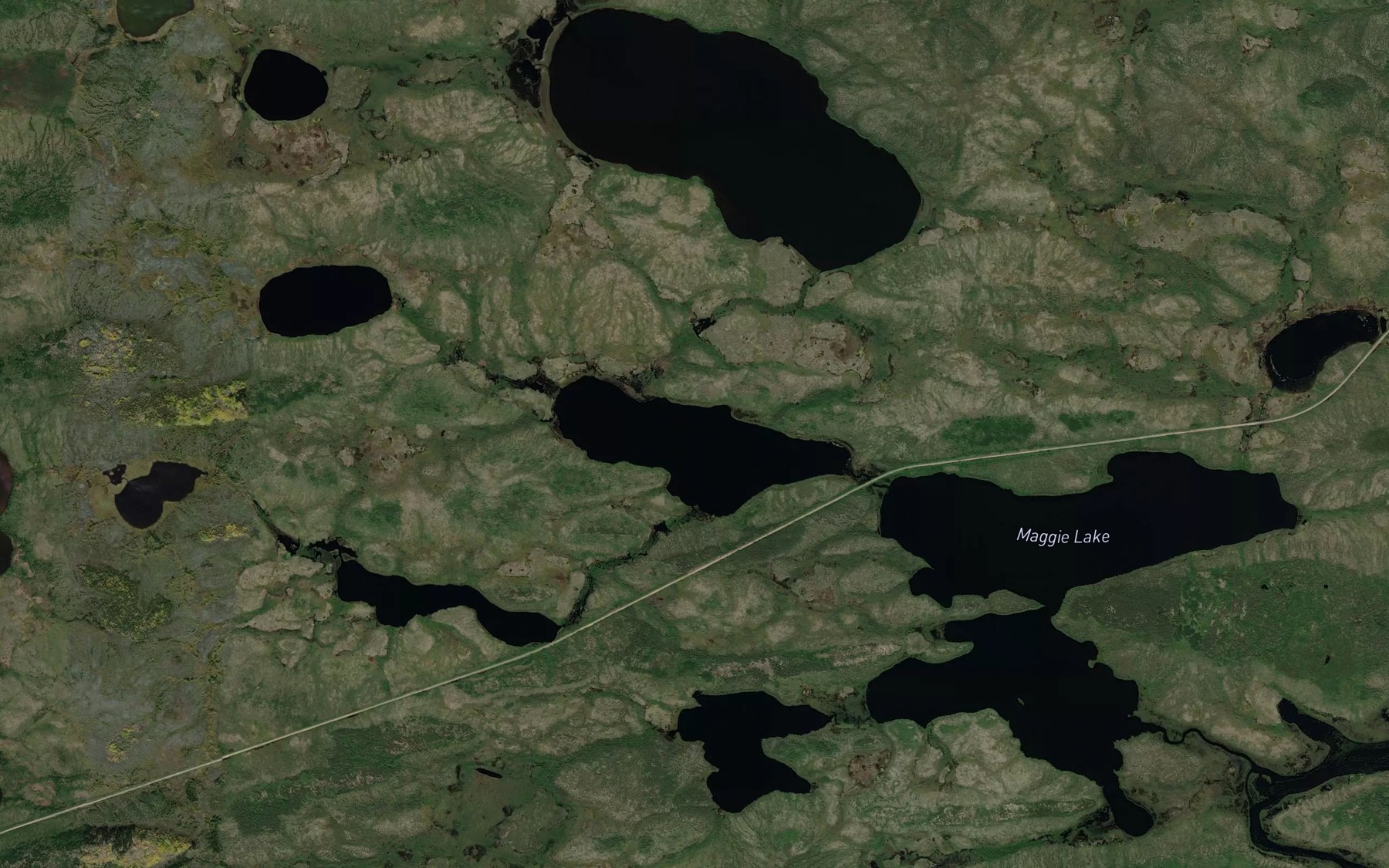 Satellite map of the Kasapakawekamak Lake