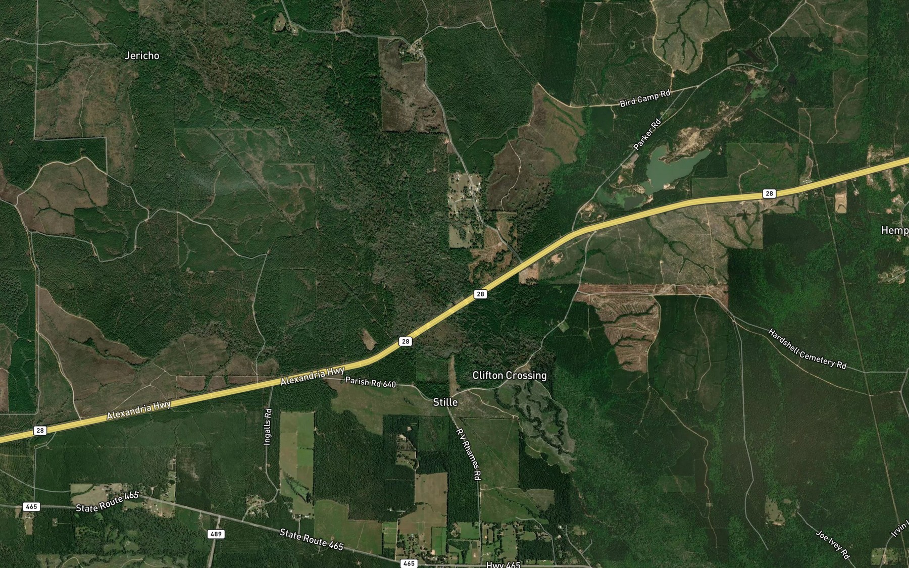 Satellite map of the Howell Branch