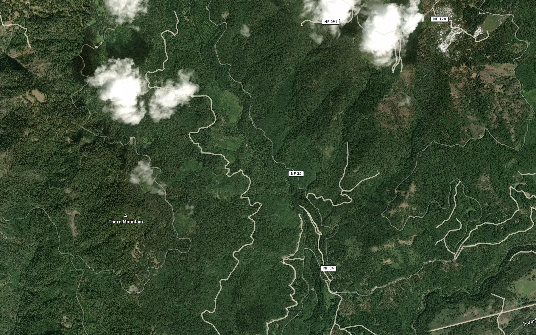 Satellite map of the Deer Creek