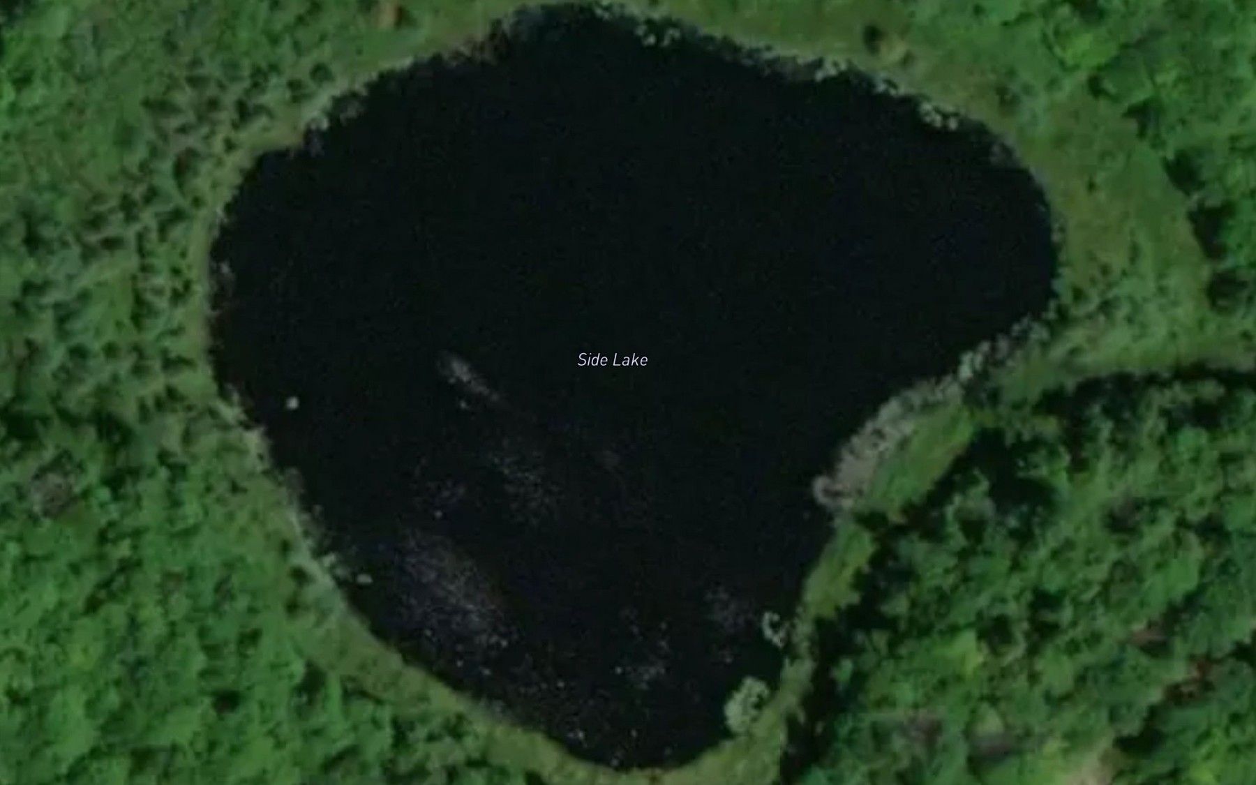 Satellite map of the Side Lake