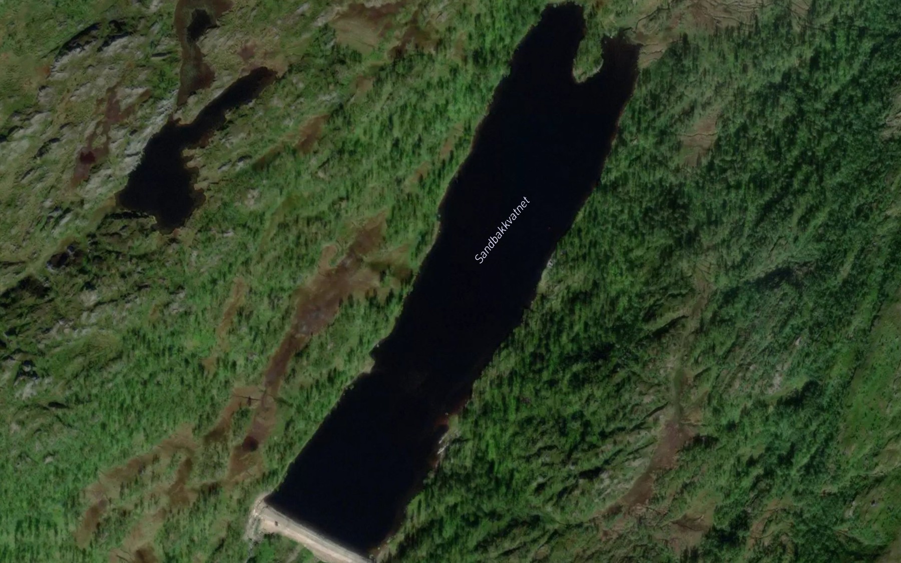 Satellite map of the Sandbakkvatnet