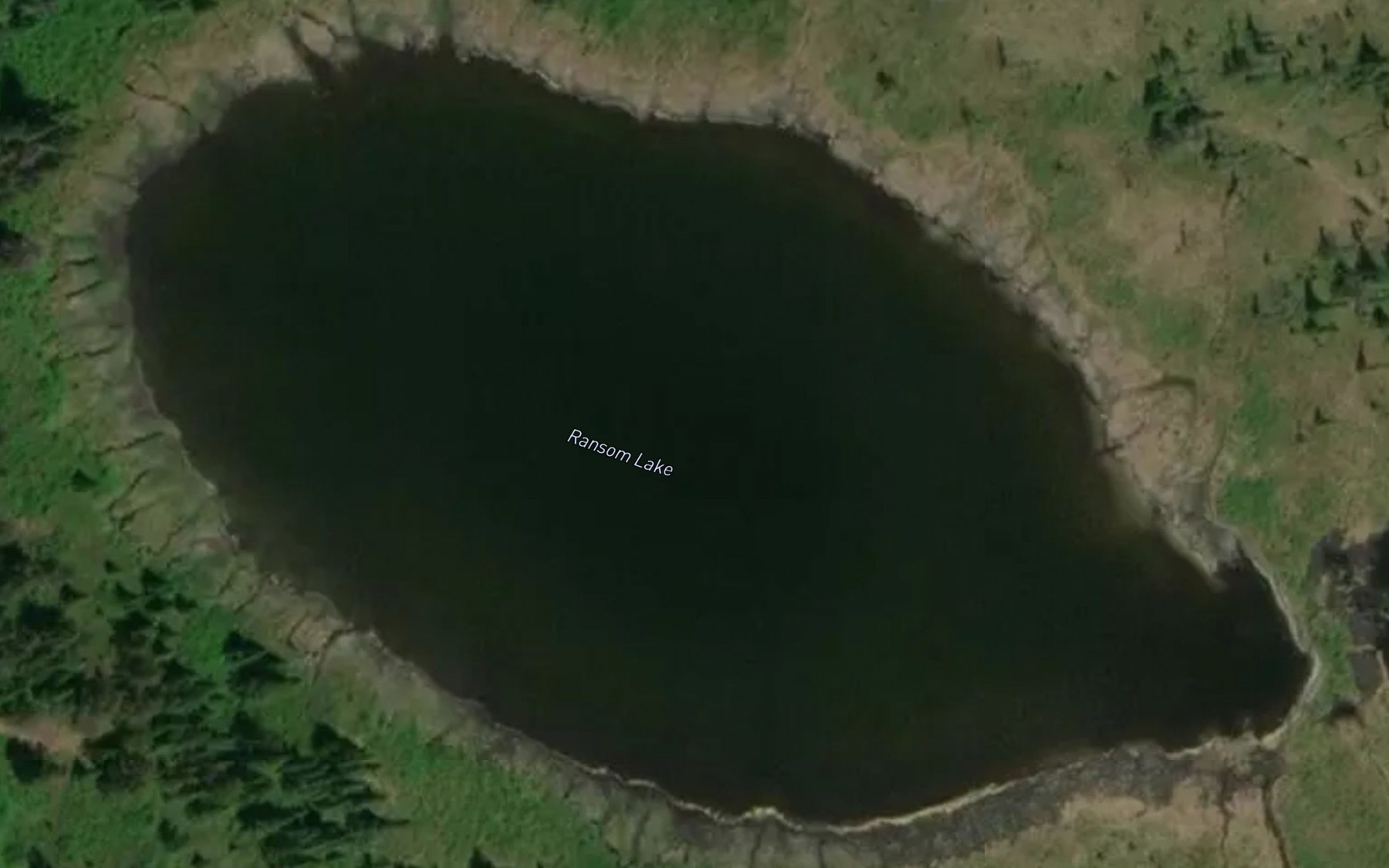 Satellite map of the Ransom Lake