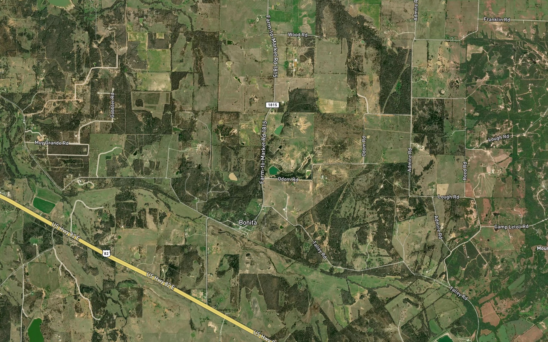 Satellite map of the Soil Conservation Service Debris Basin 104