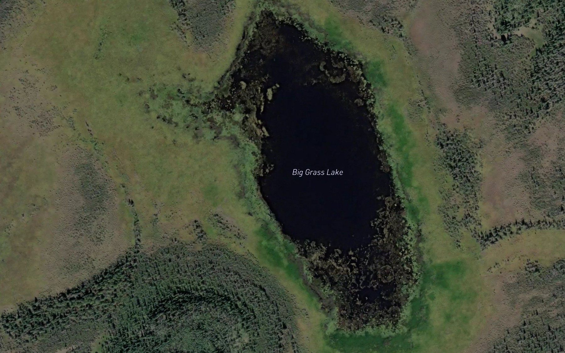 Satellite map of the Big Grass Lake