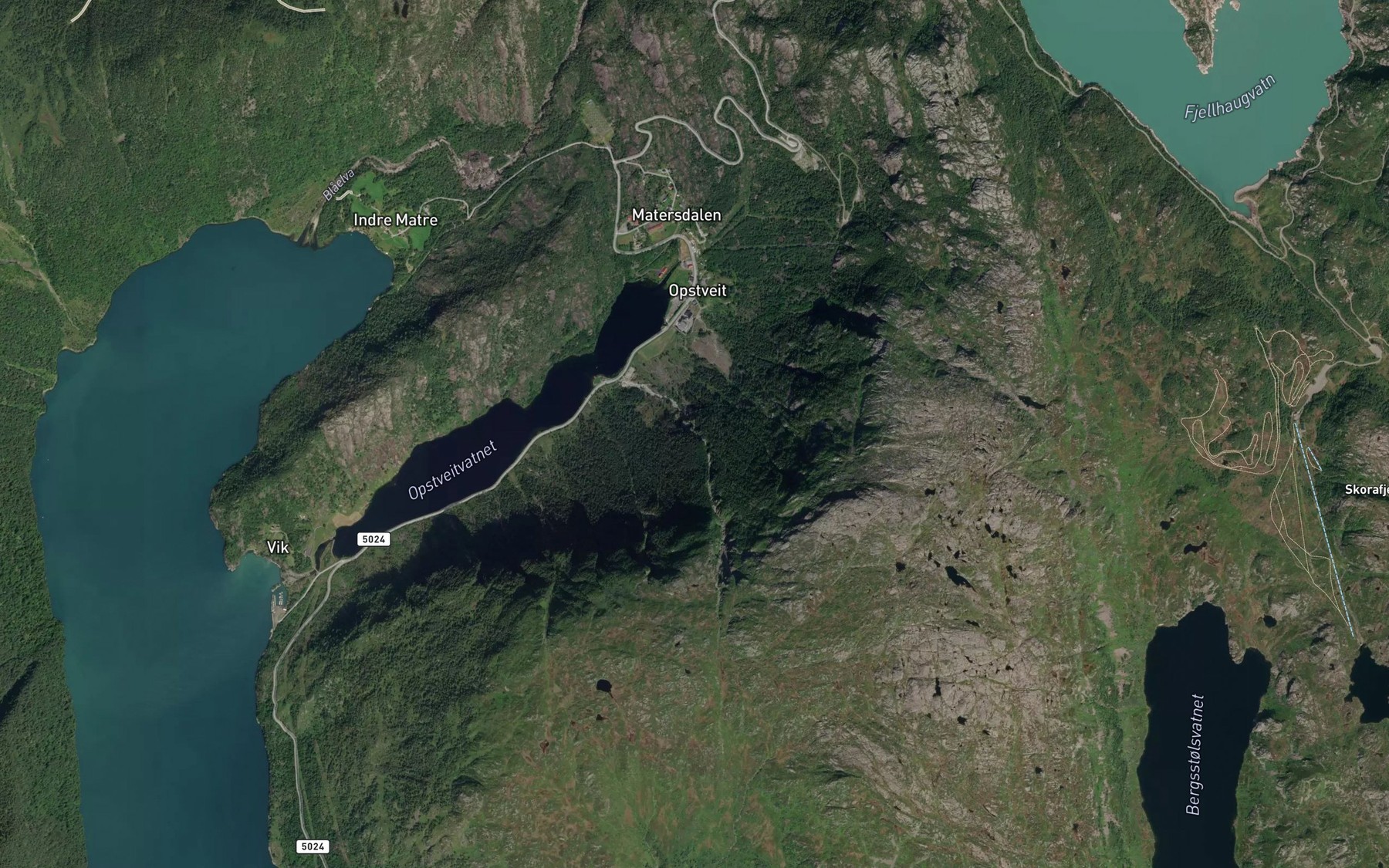 Satellite map of the Fossabekken