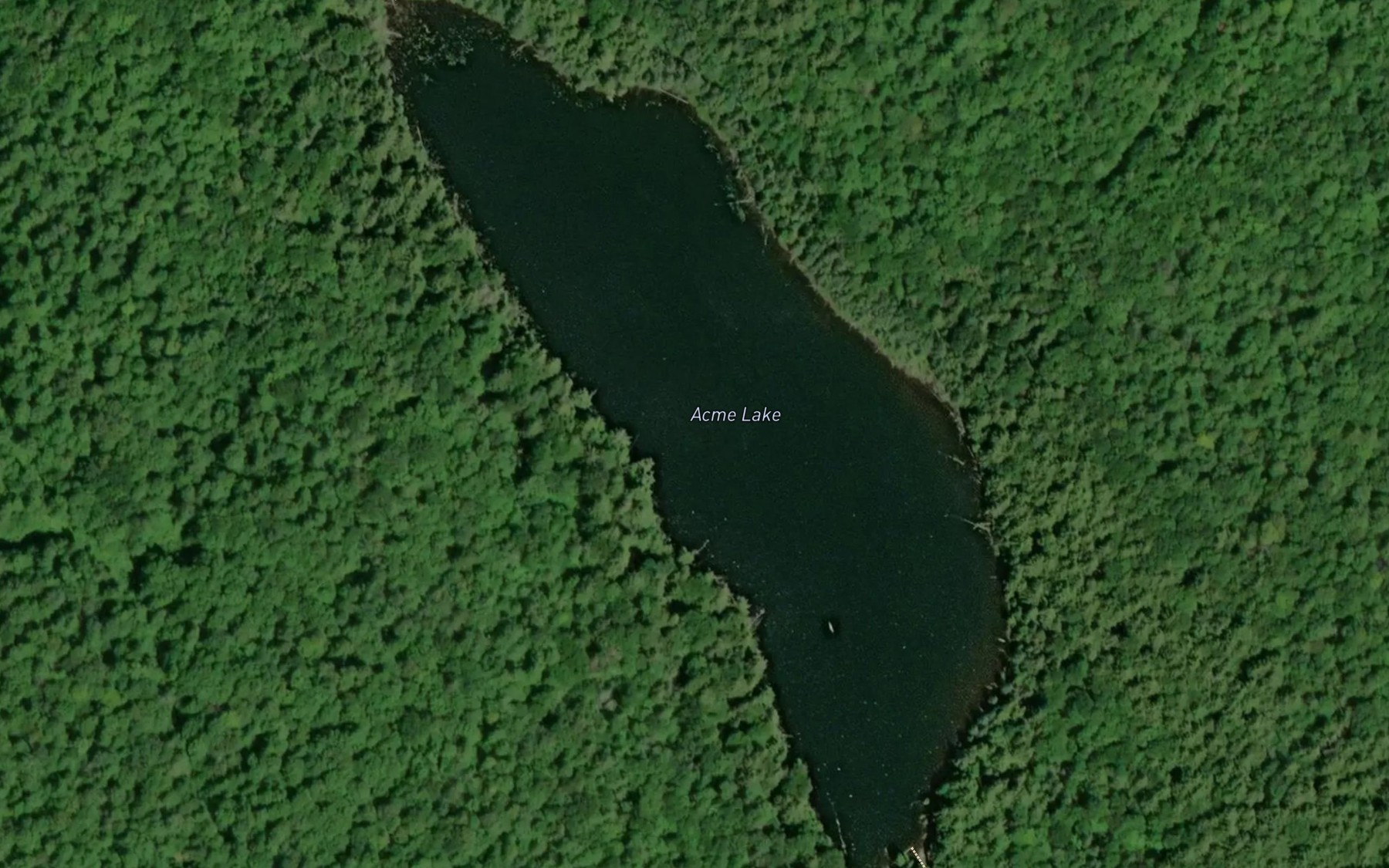 Satellite map of the Acme Lake