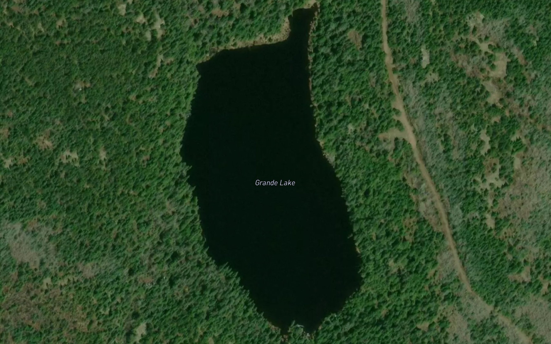 Satellite map of the Grande Lake