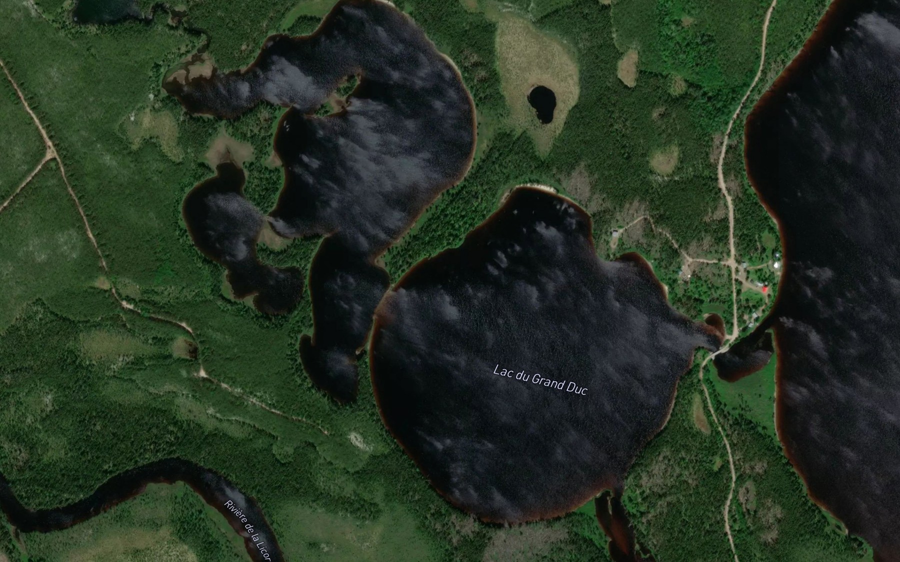 Satellite map of the Lac du Grand Duc