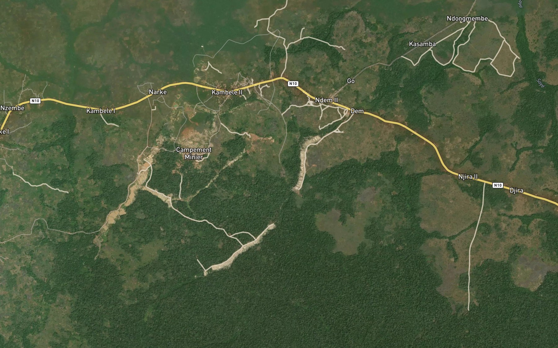 Satellite map of the Gwakele