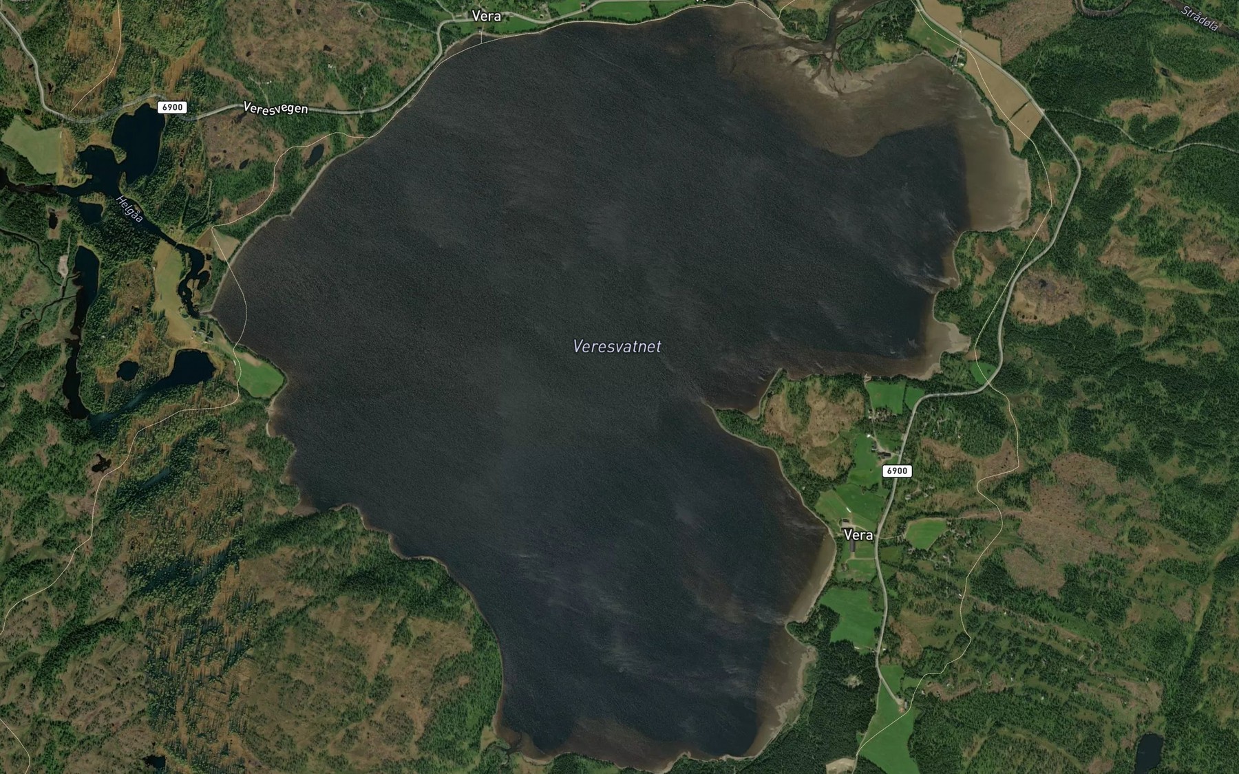 Satellite map of the Veressjoen