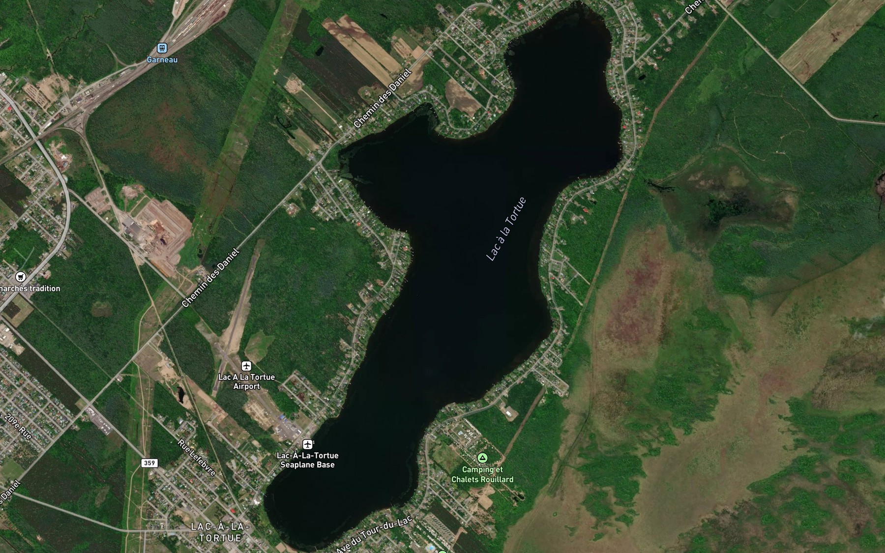 Satellite map of the Lac a la Tortue