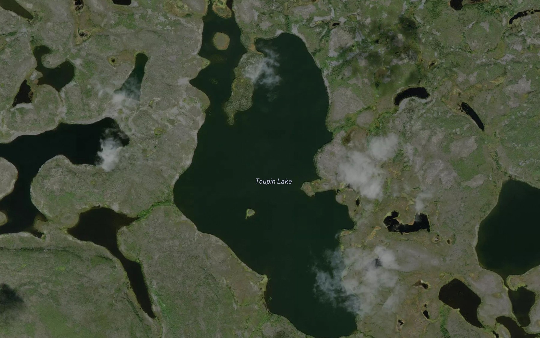 Satellite map of the Toupin Lake