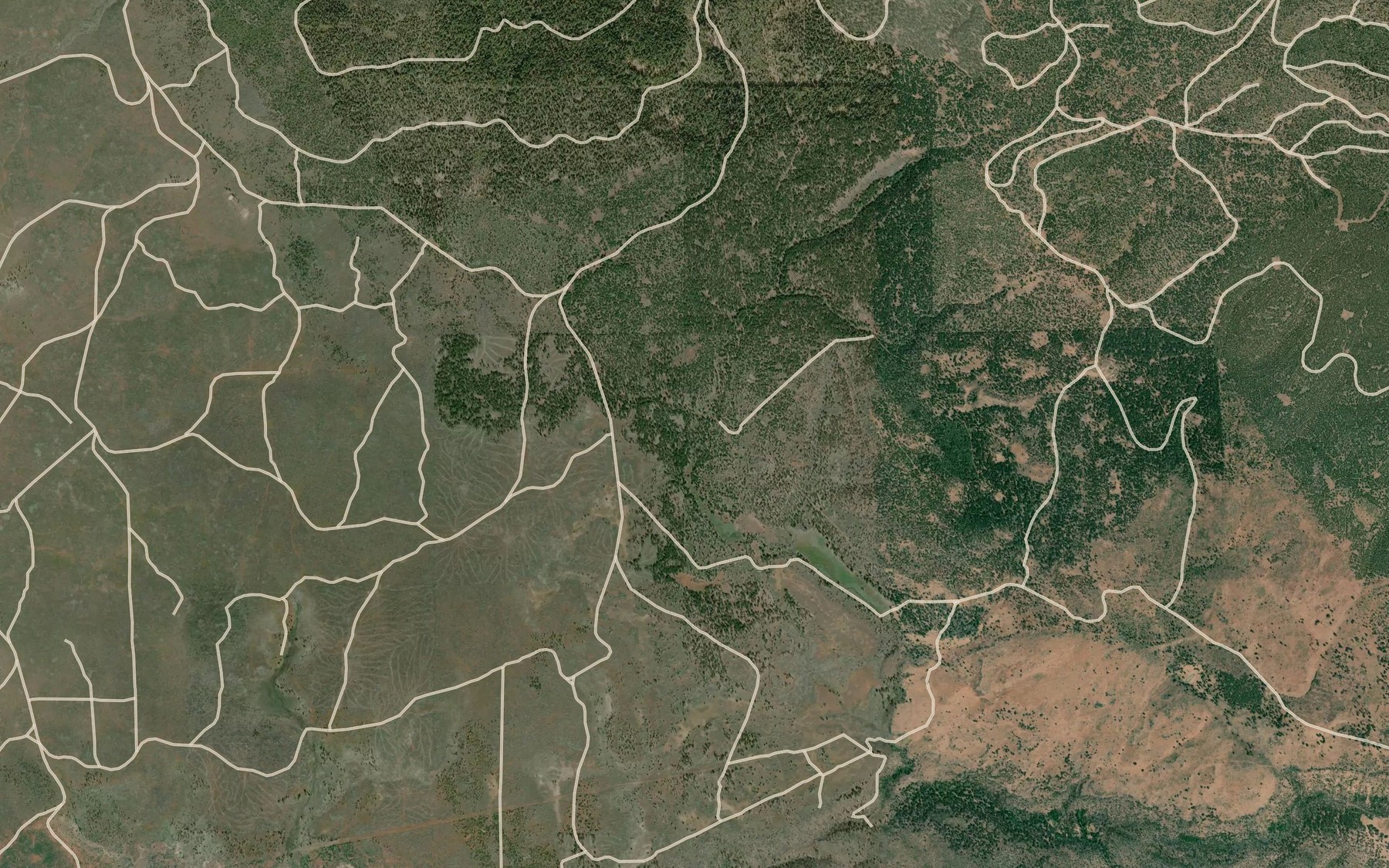 Satellite map of the Tom Creek