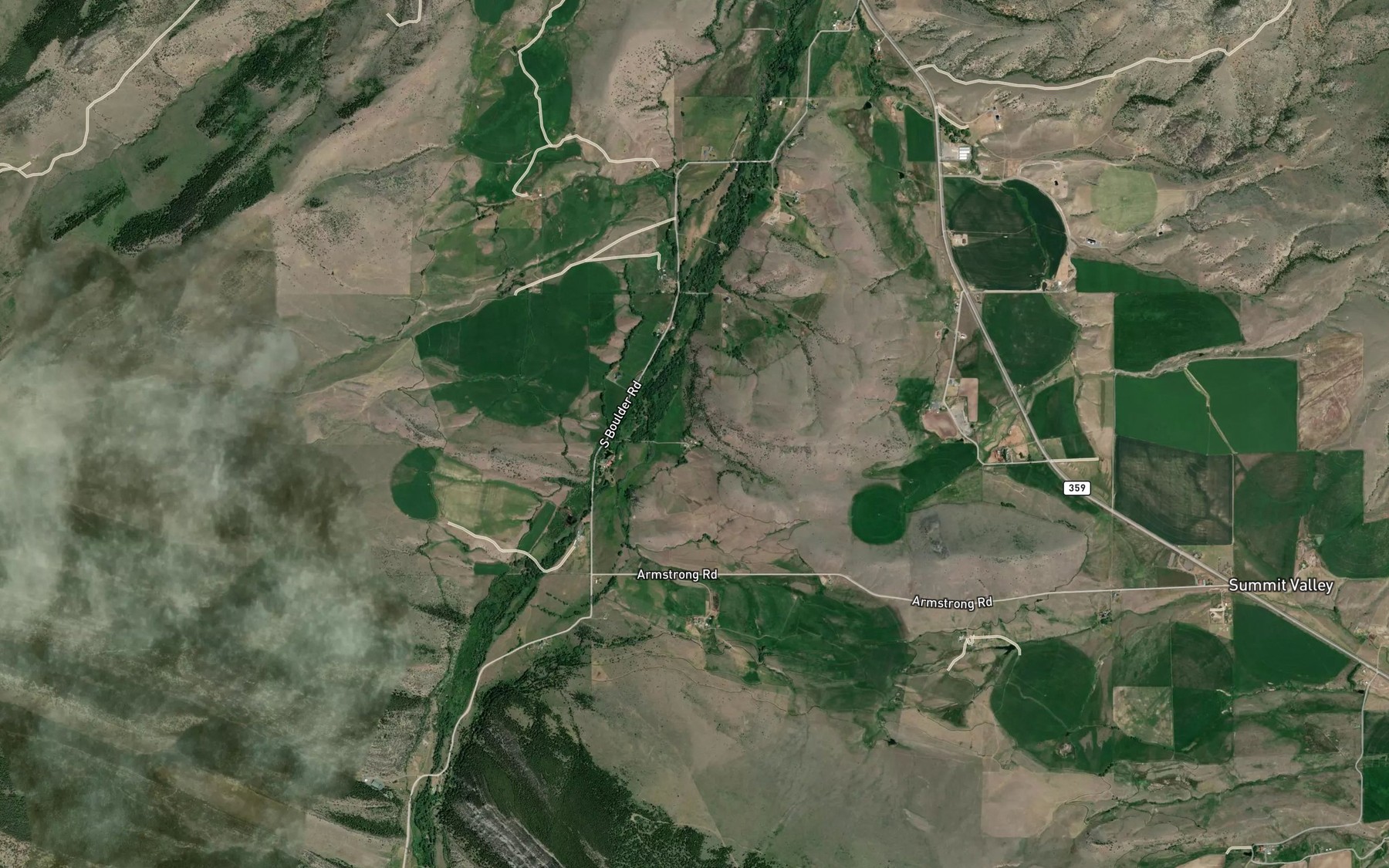 Satellite map of the Three Jim Ditch