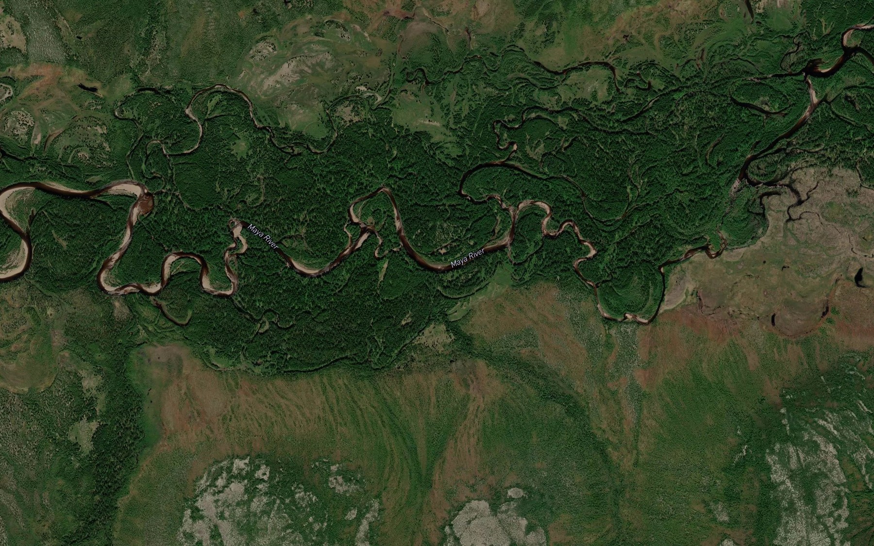 Satellite map of the Uryung-Ulakh