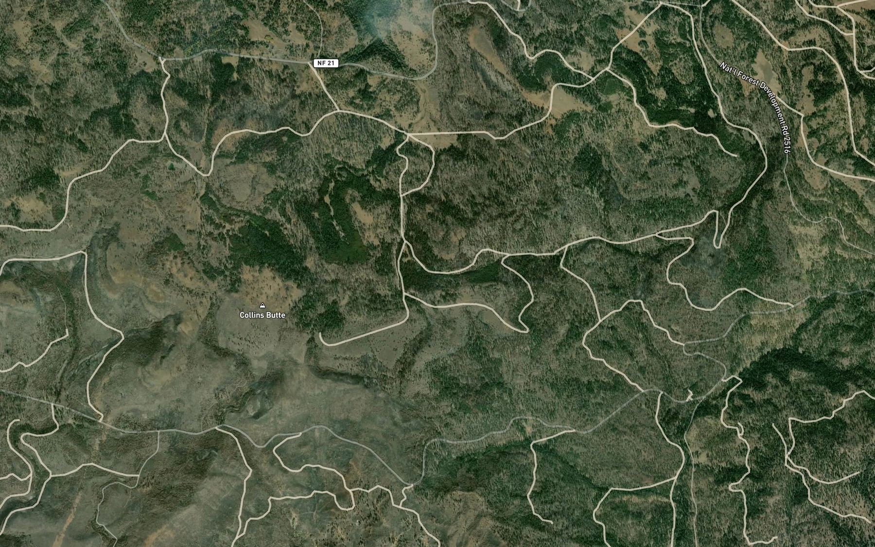 Satellite map of the Aspen Reservoir