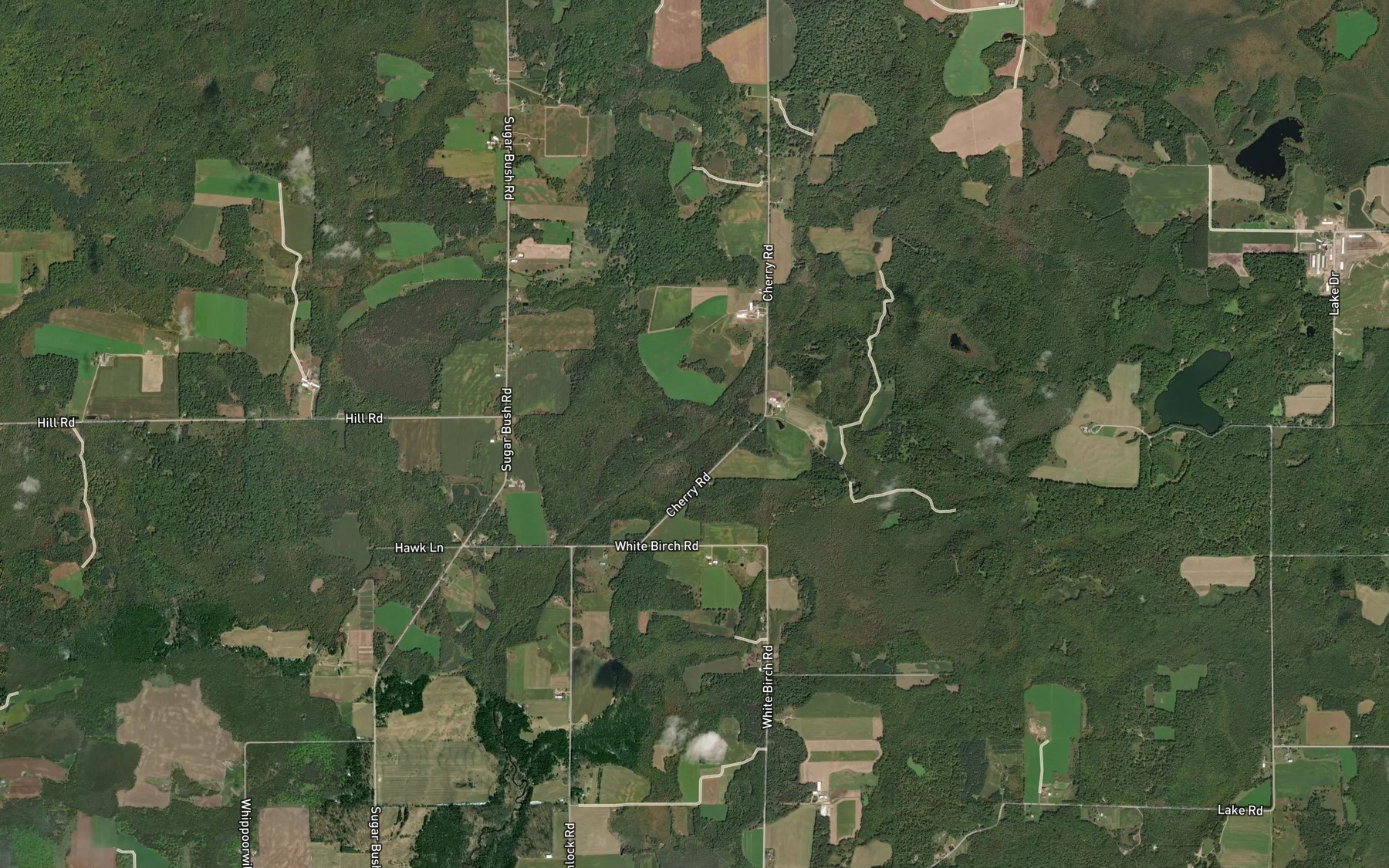 Satellite map of the Elmhurst Creek