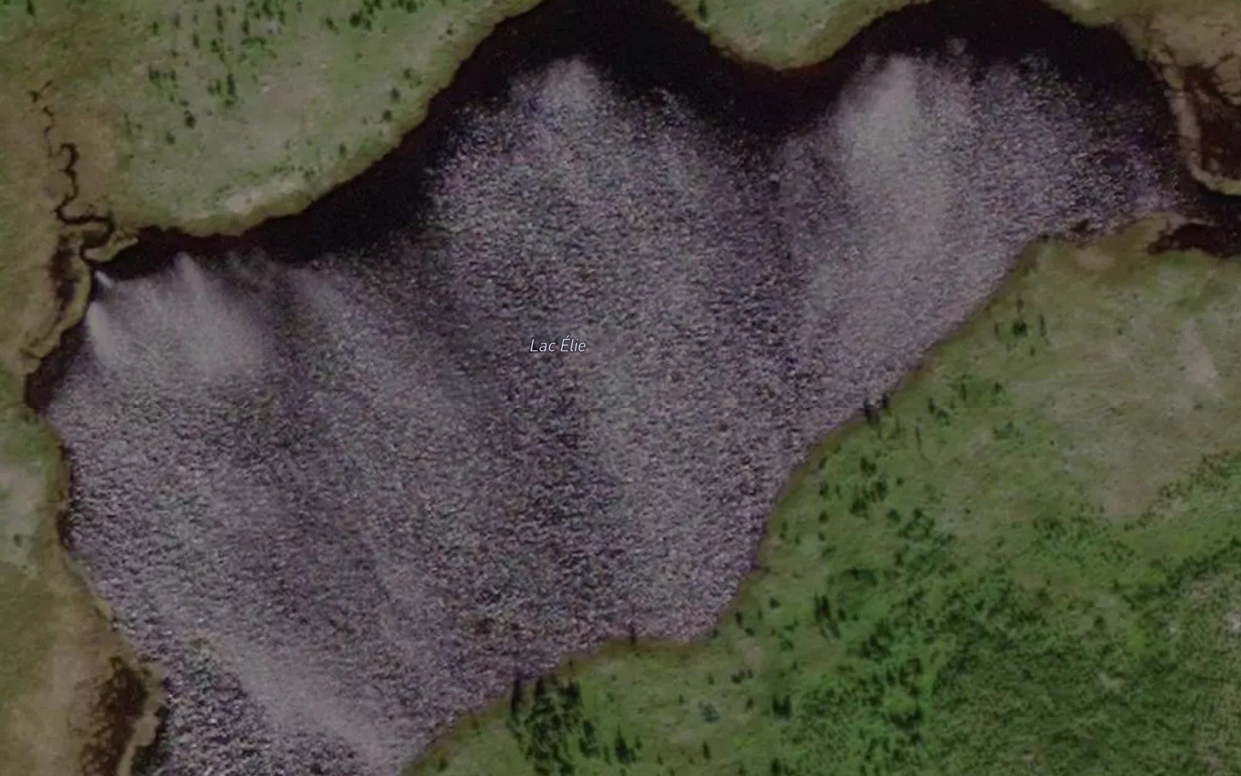 Satellite map of the Lac Elie