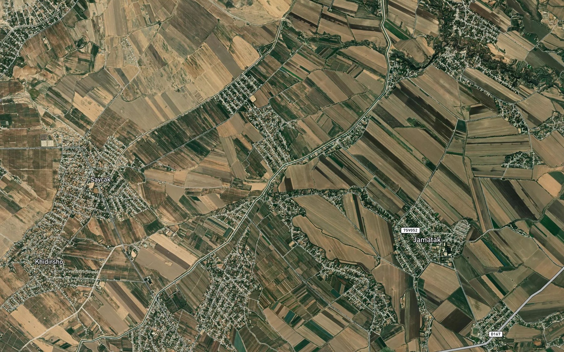 Satellite map of the Aryk Khazarbak