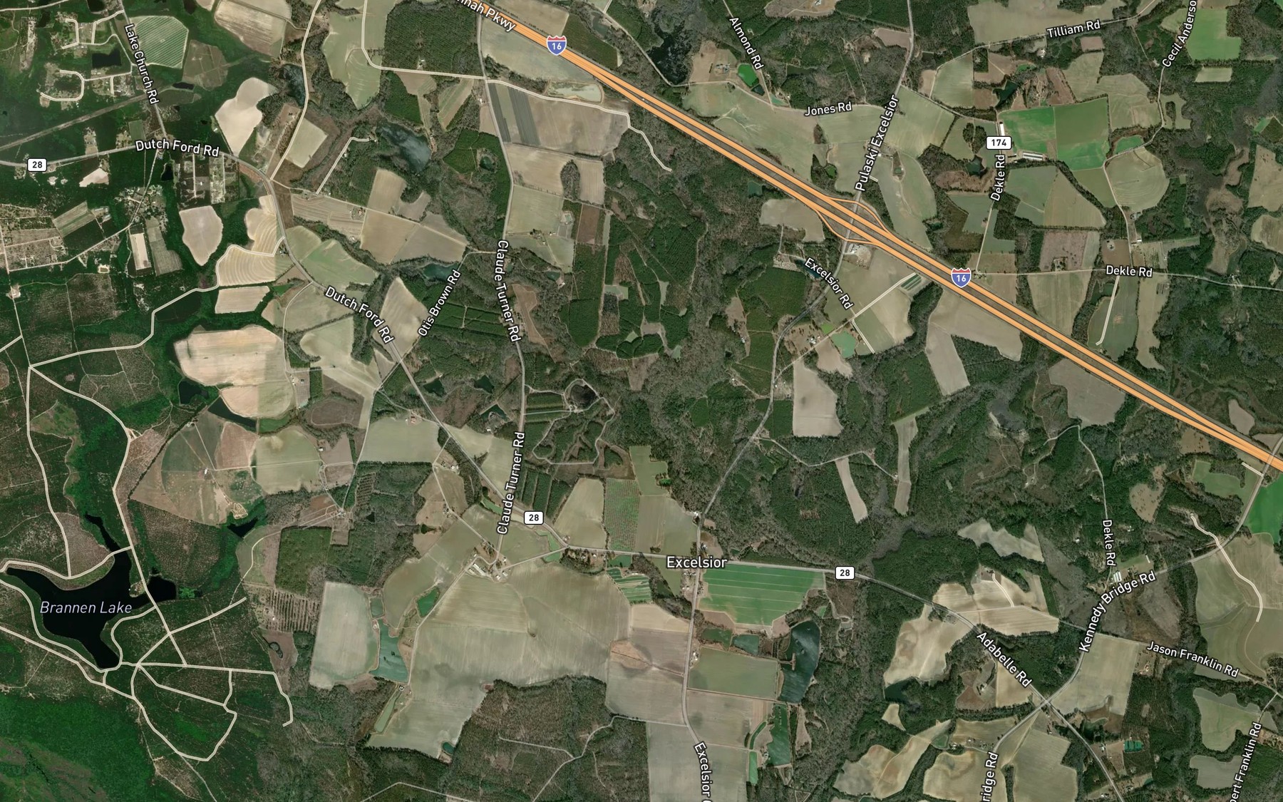 Satellite map of the Bad Prong