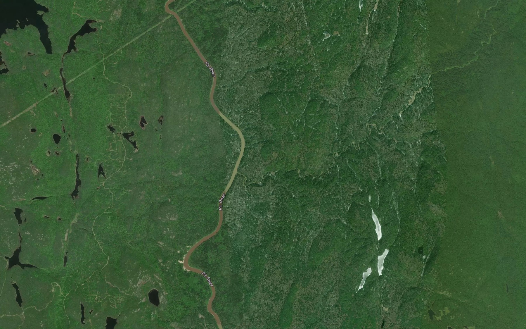 Satellite map of the Goodchild Creek