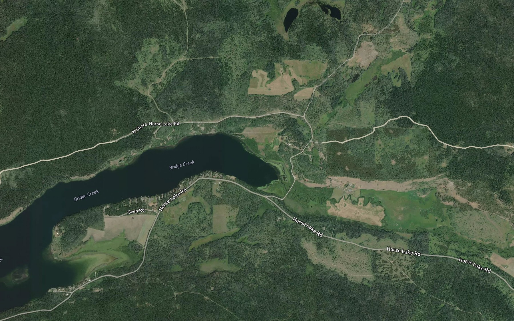 Satellite map of the Longbow Creek