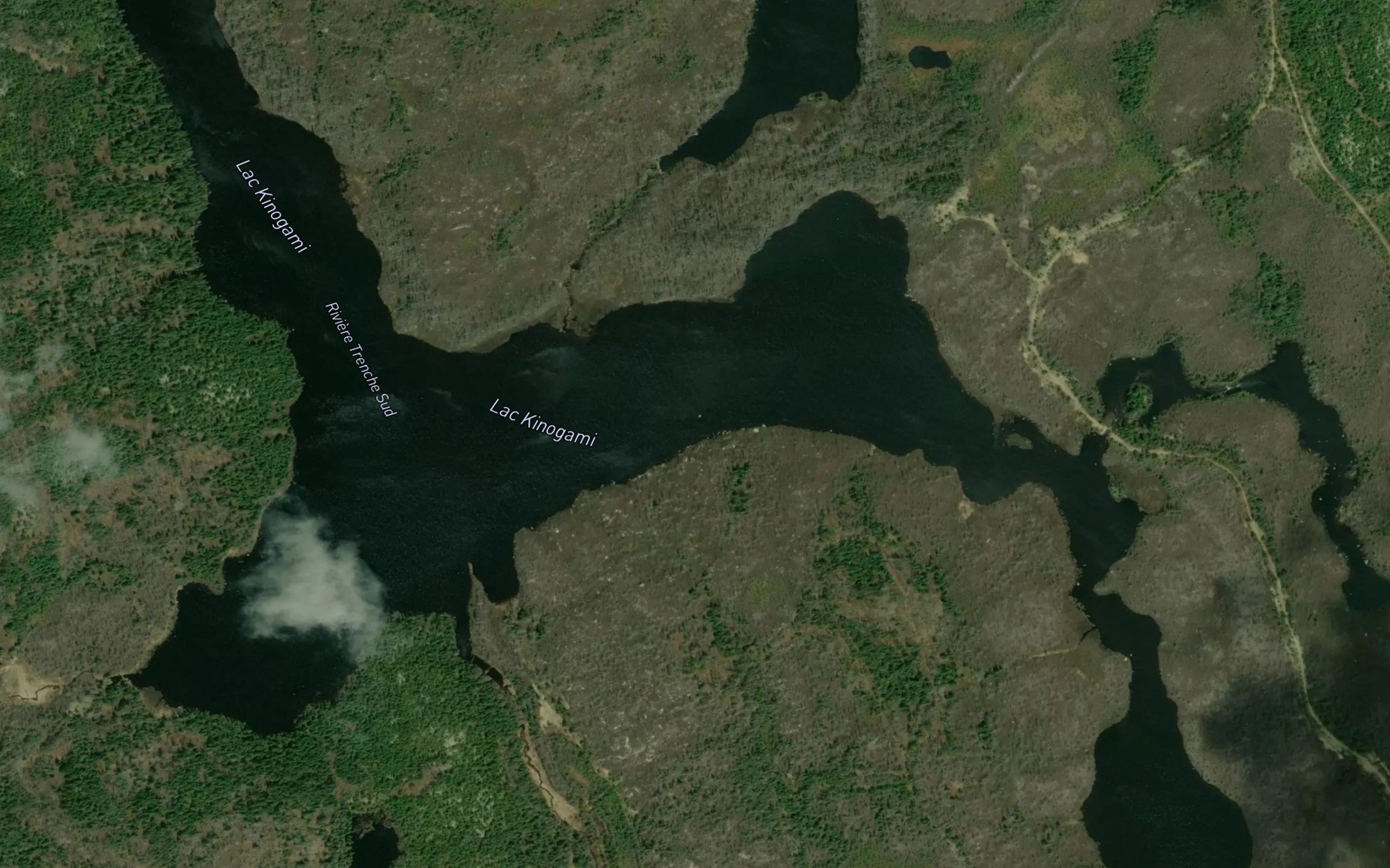 Satellite map of the Lac Kinogami