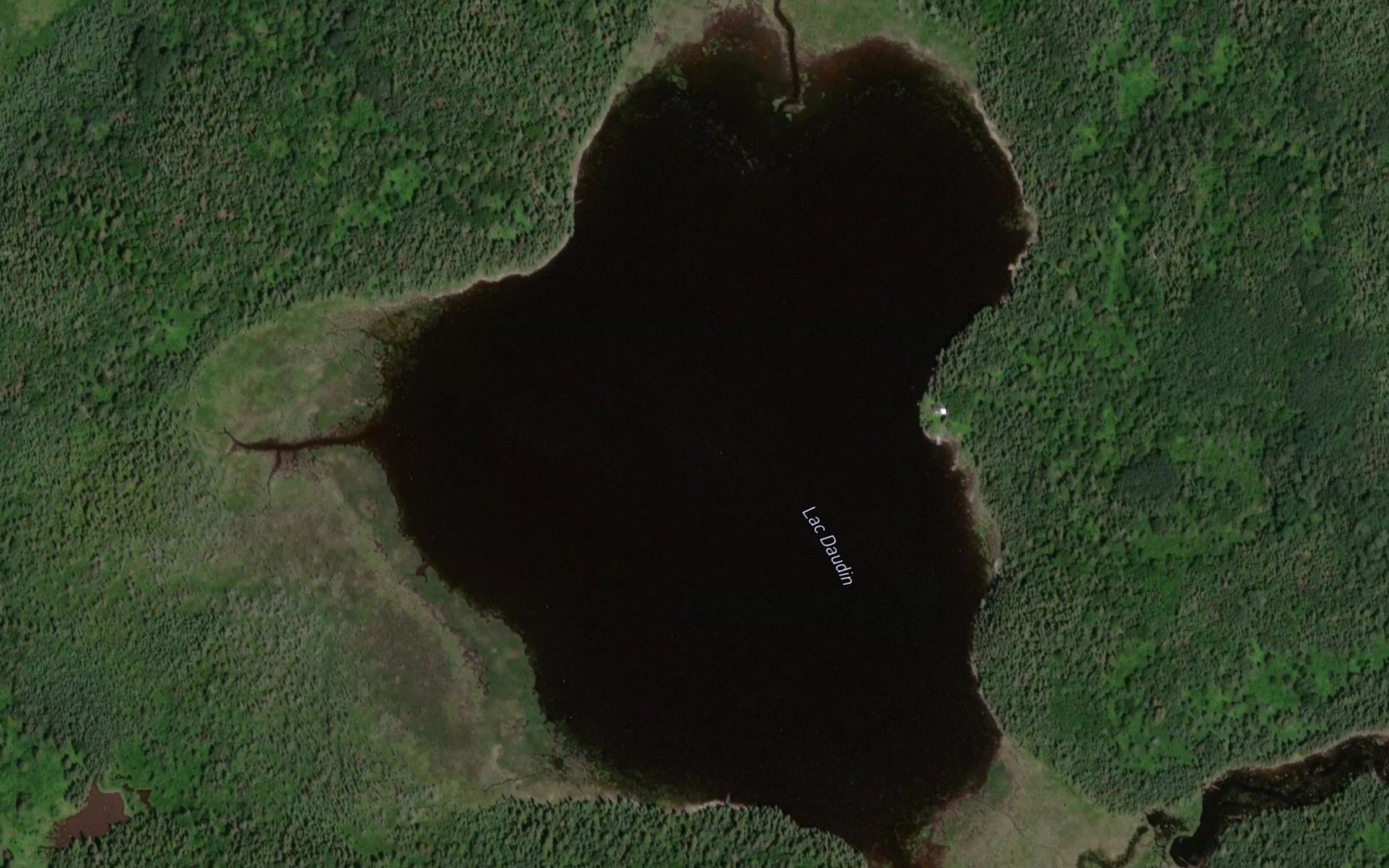 Satellite map of the Lac Daudin