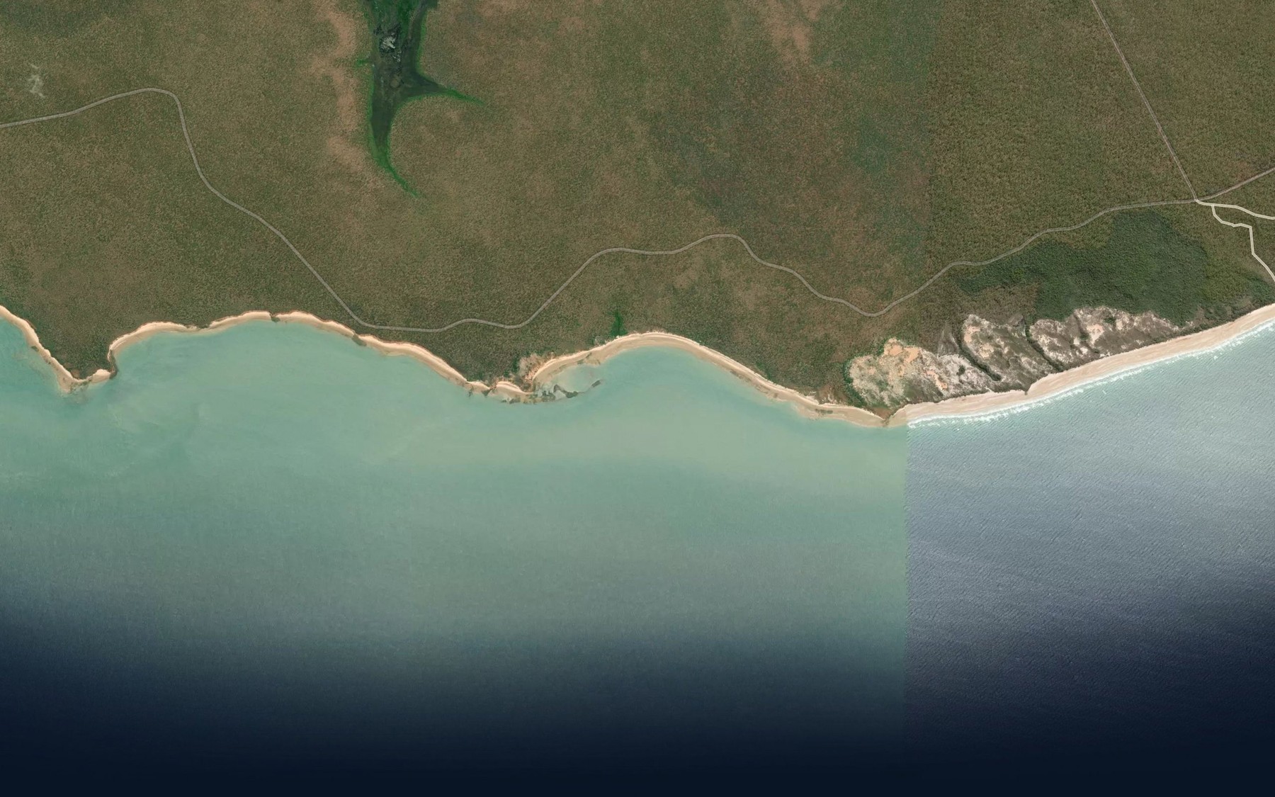 Satellite map of the Bowen Bay