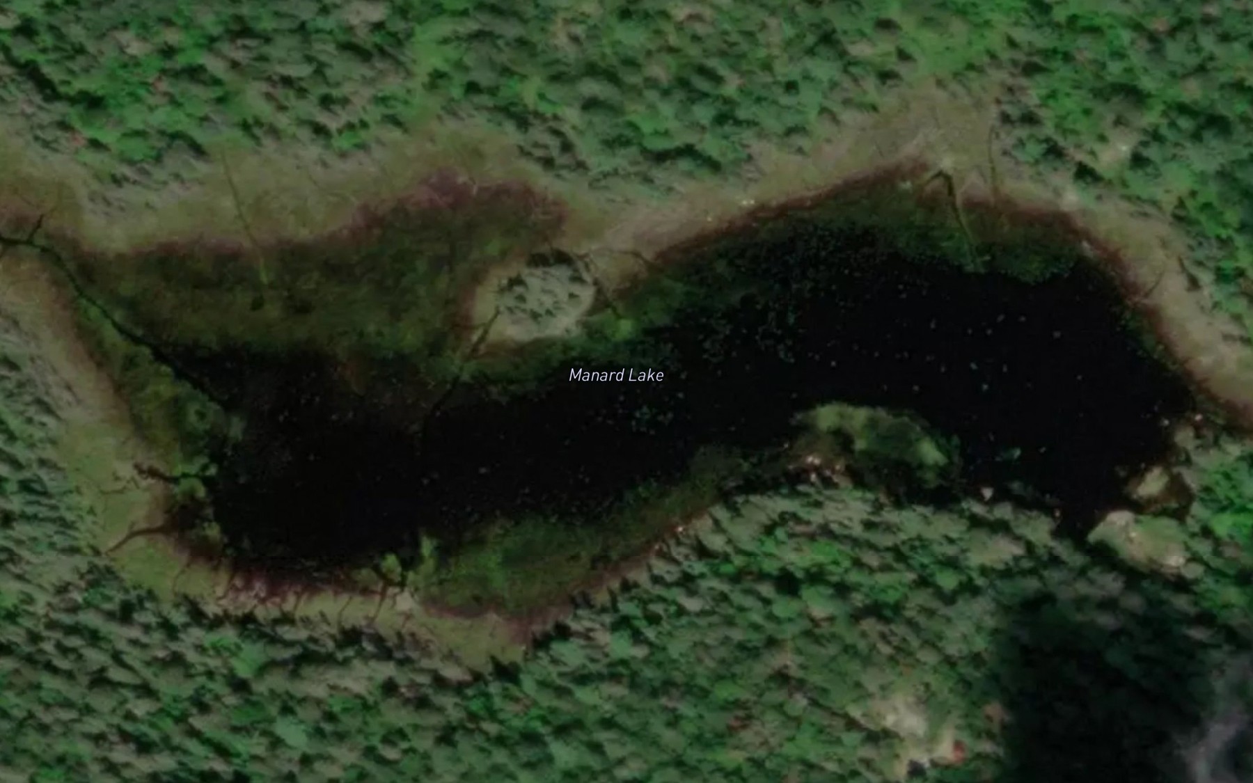 Satellite map of the Manard Lake