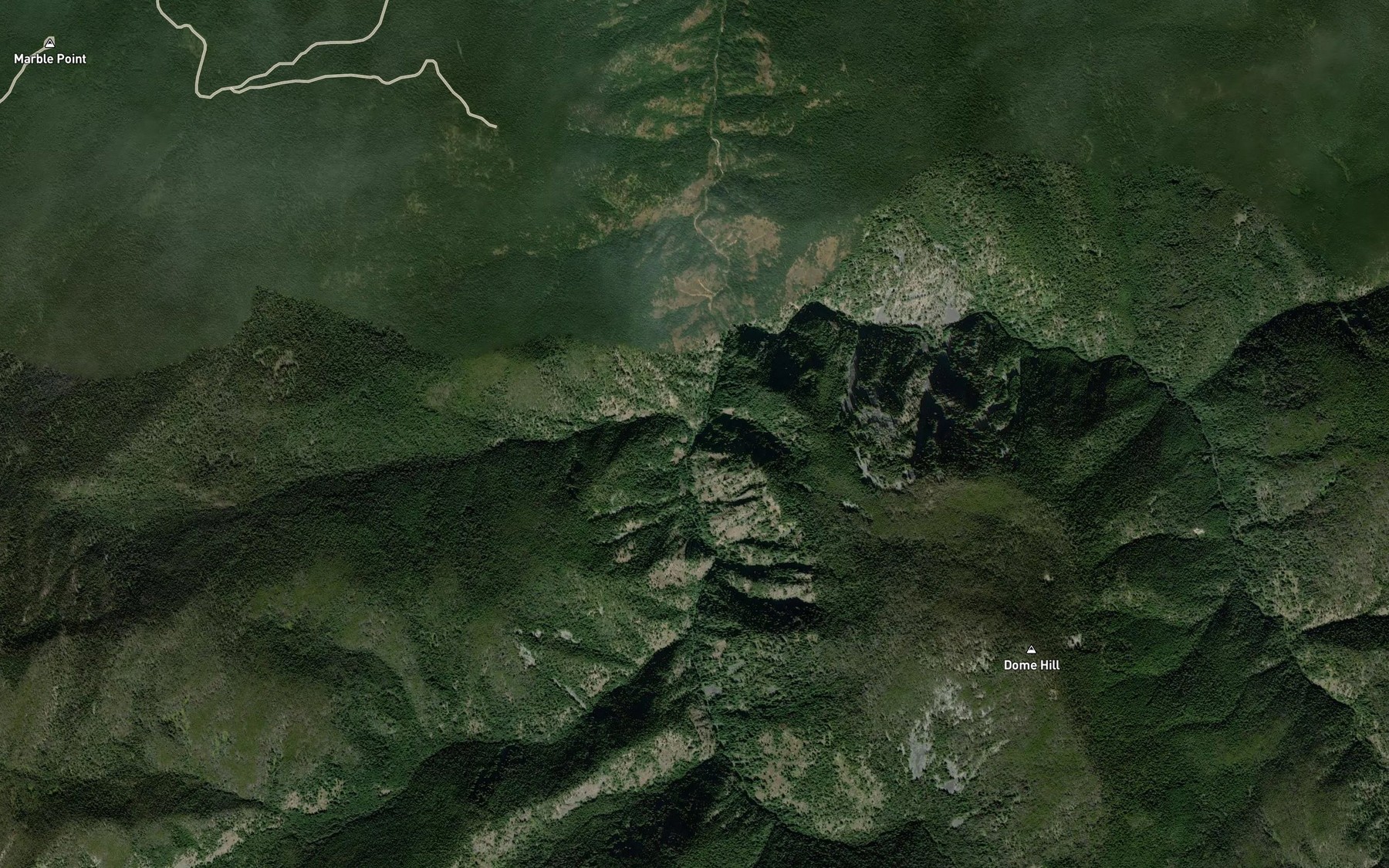 Satellite map of the Swift Creek