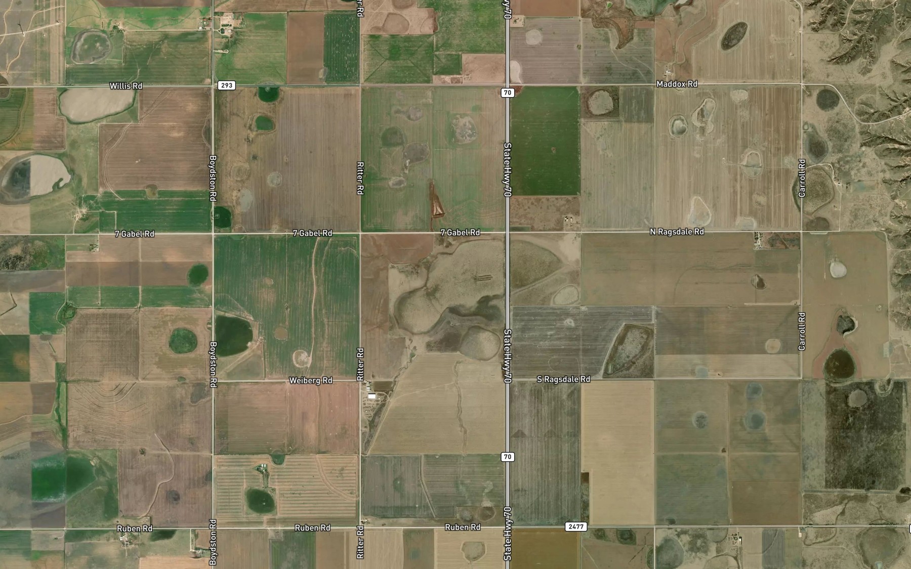 Satellite map of the Wakefield Lake