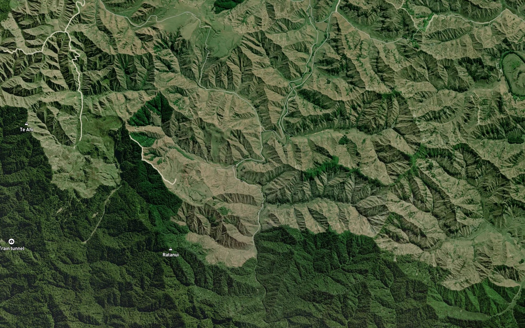 Satellite map of the Ararimu Stream